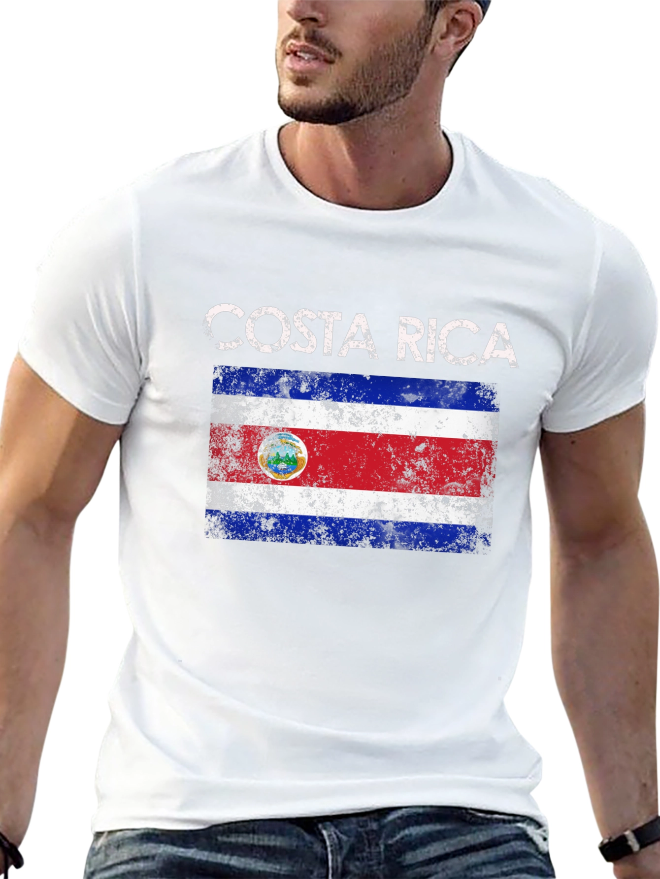 Costa Rica Flag Graphic T-Shirt