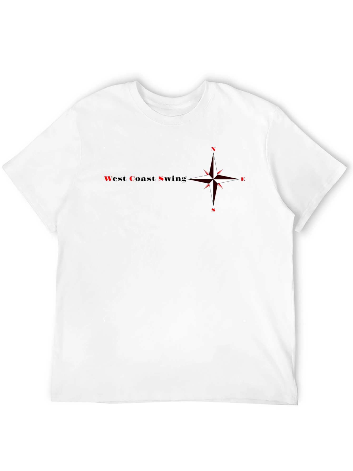 West Coast Swing Compass T-Shirt - Black