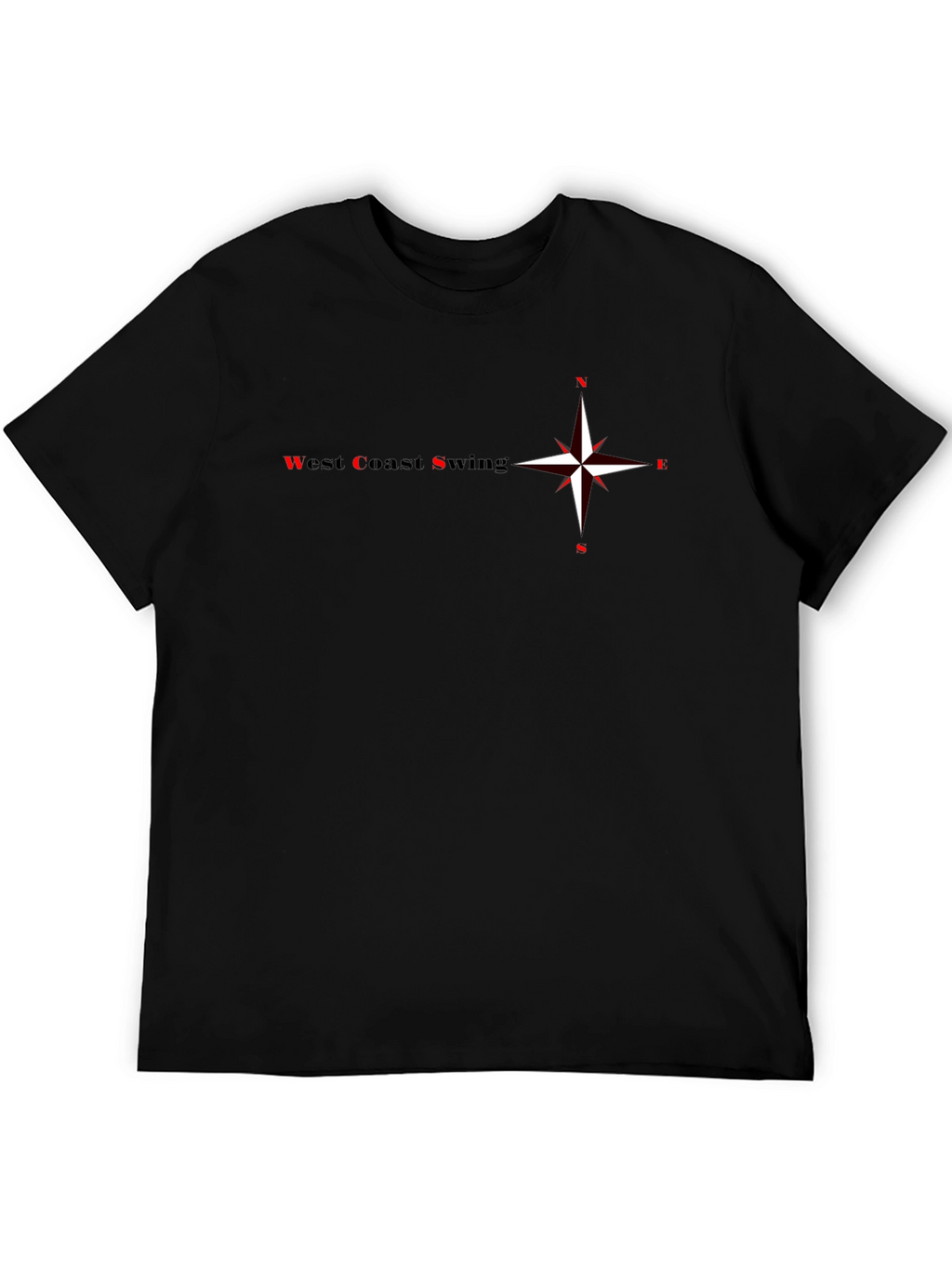 West Coast Swing Compass T-Shirt - Black