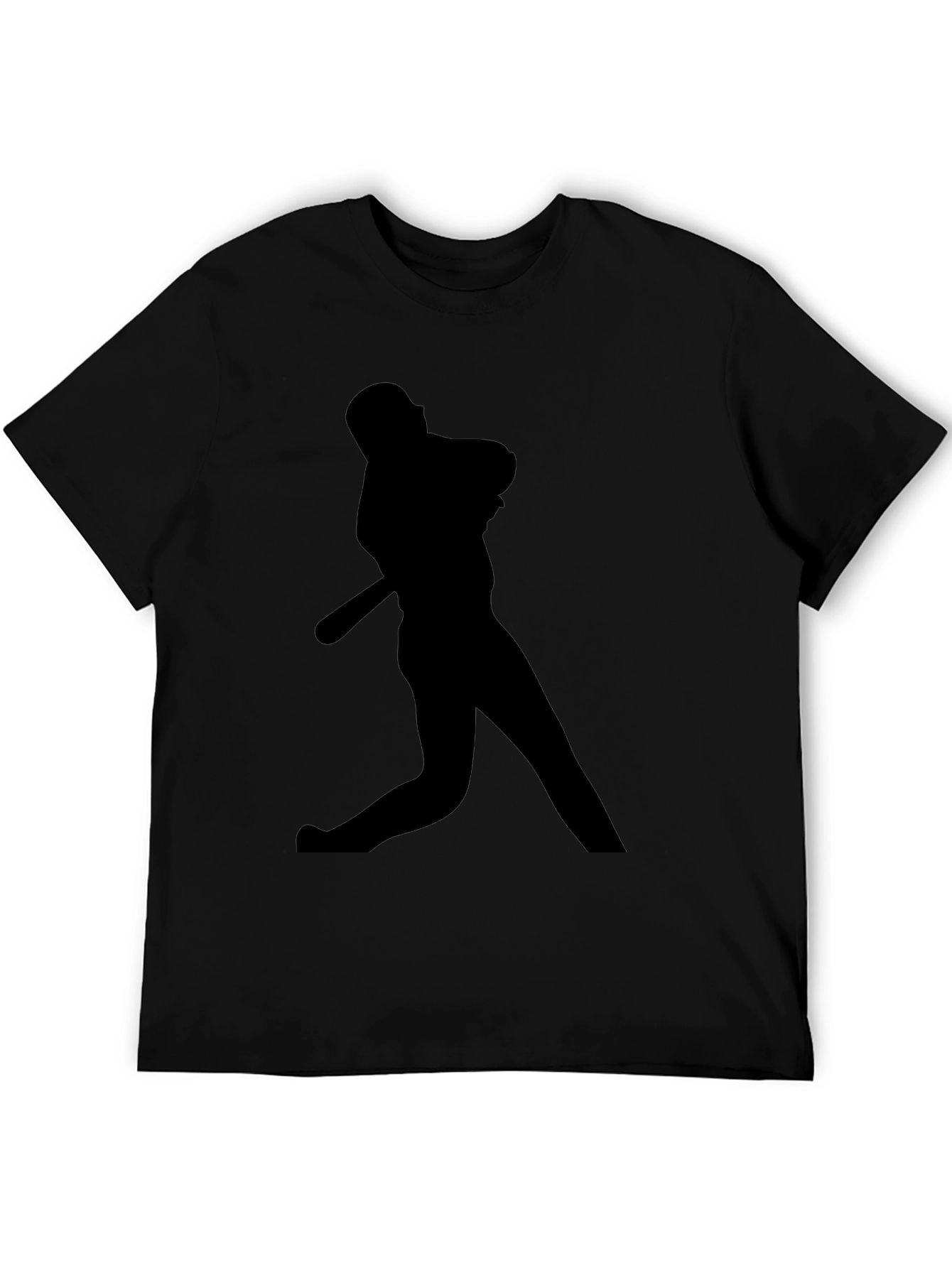 Baseball Silhouette Black T-Shirt