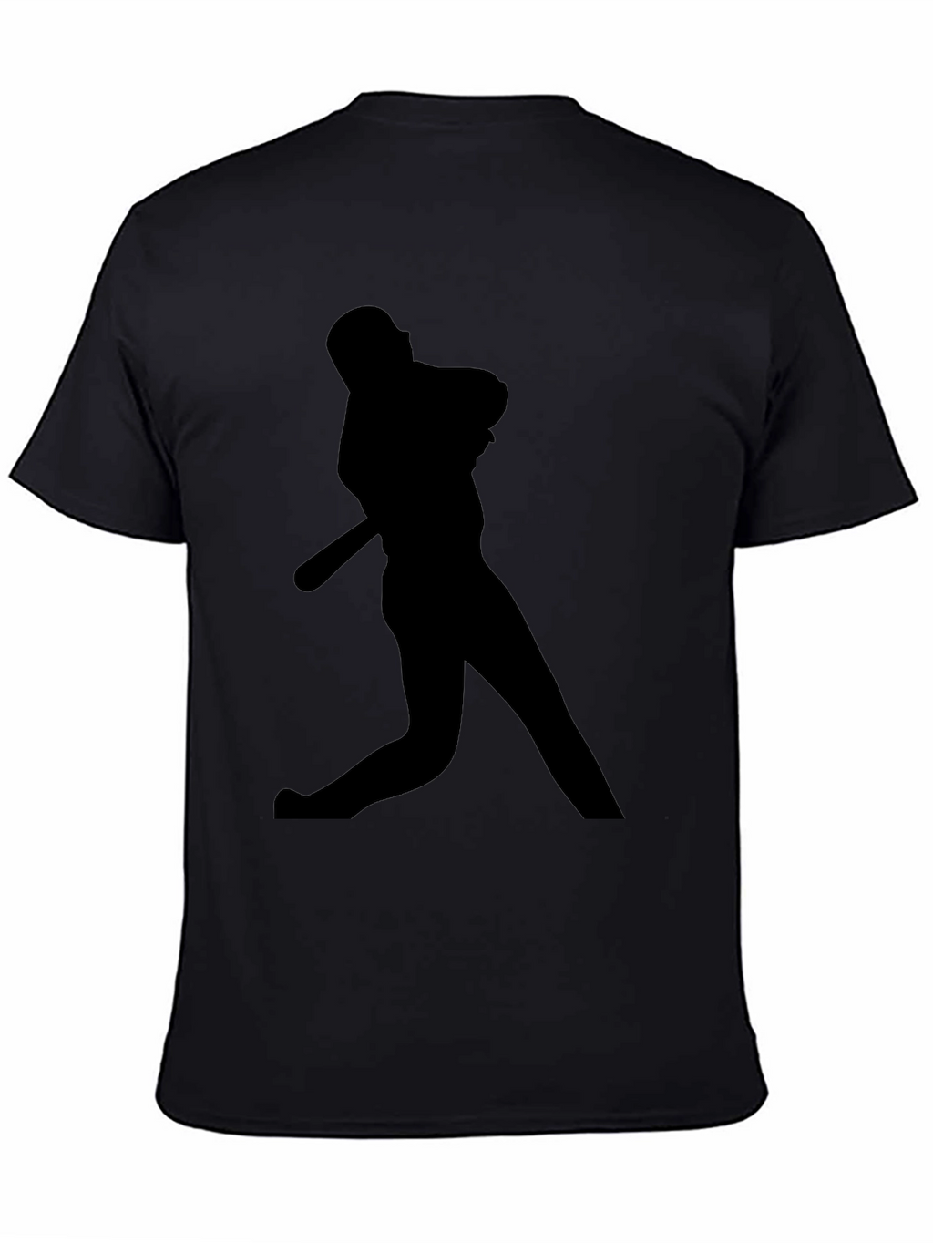 Baseball Silhouette Black T-Shirt