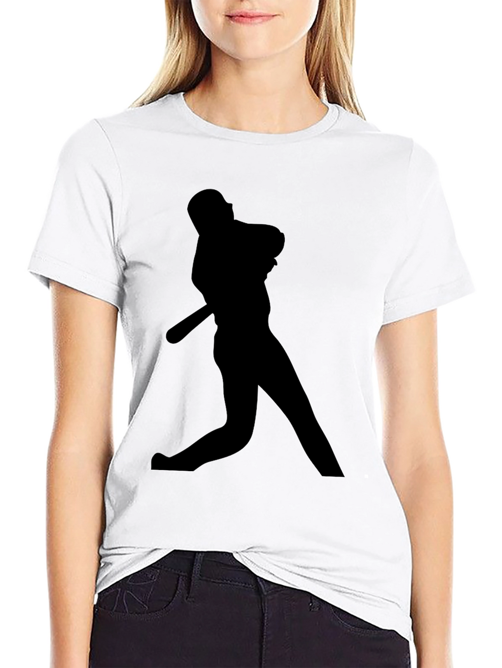 Baseball Silhouette Black T-Shirt