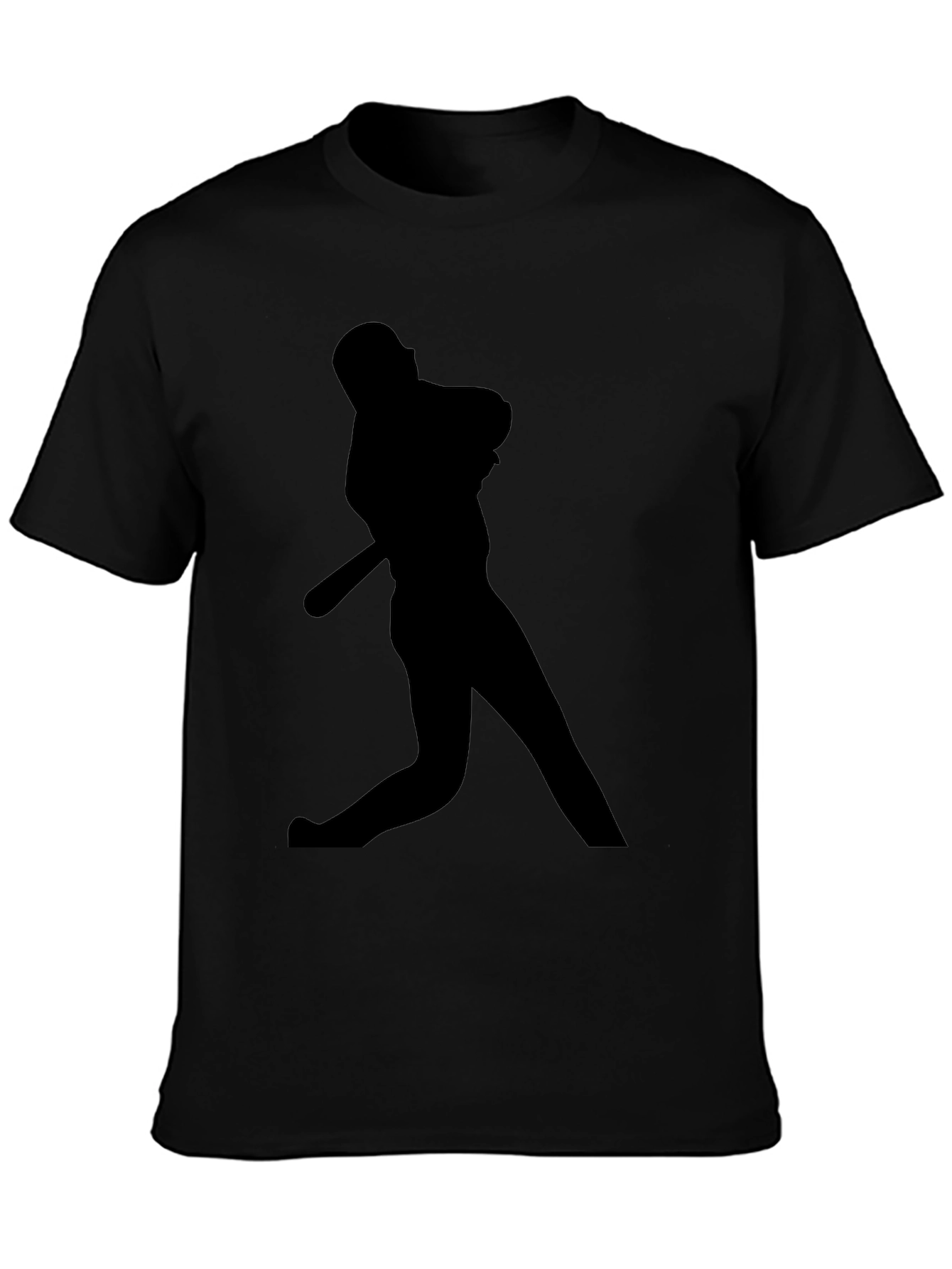 Baseball Silhouette Black T-Shirt
