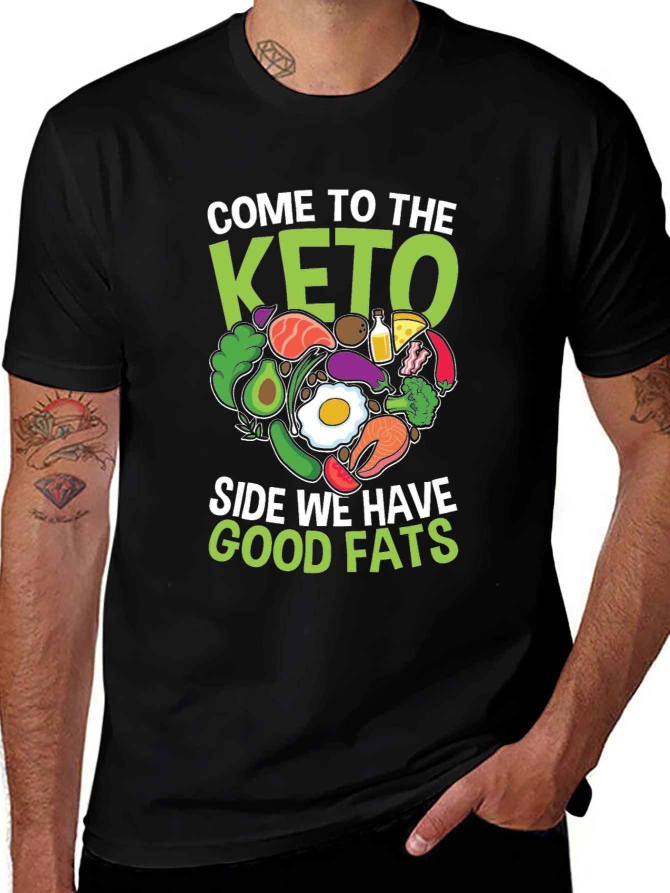 Keto Diet T-Shirt - Good Fats Design
