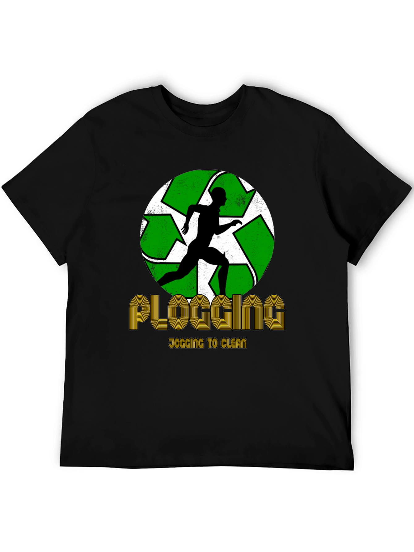 Plogging T-Shirt: Jogging to Clean Earth Graphic Tee