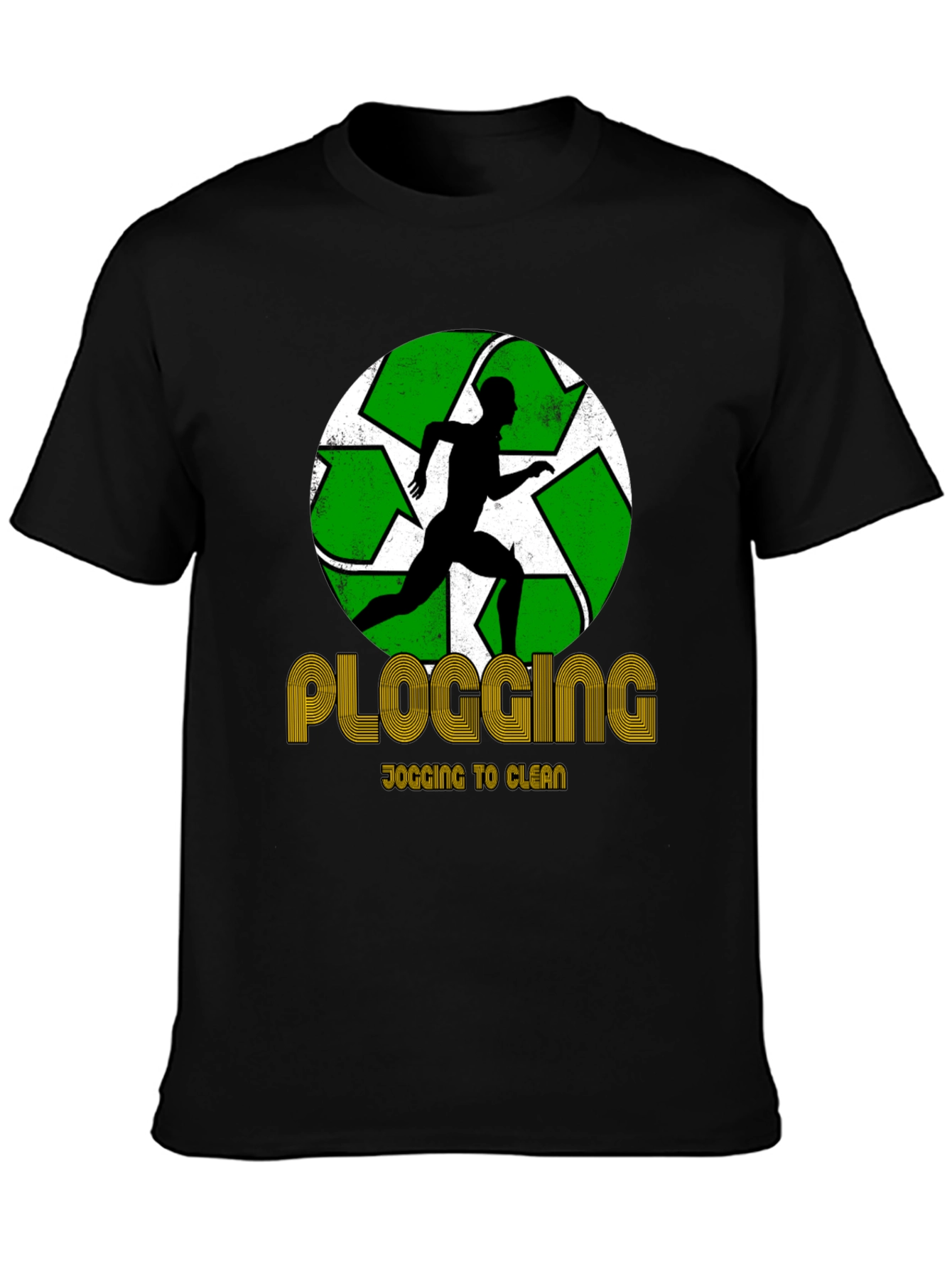 Plogging T-Shirt: Jogging to Clean Earth Graphic Tee