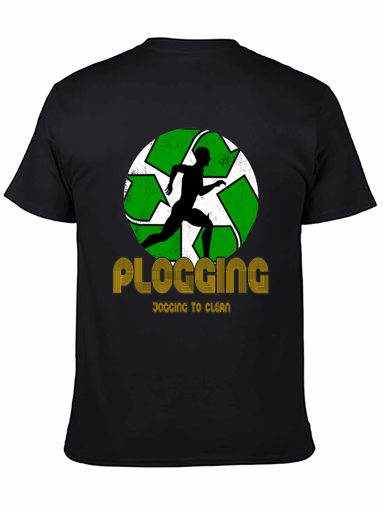 Plogging T-Shirt: Jogging to Clean Earth Graphic Tee