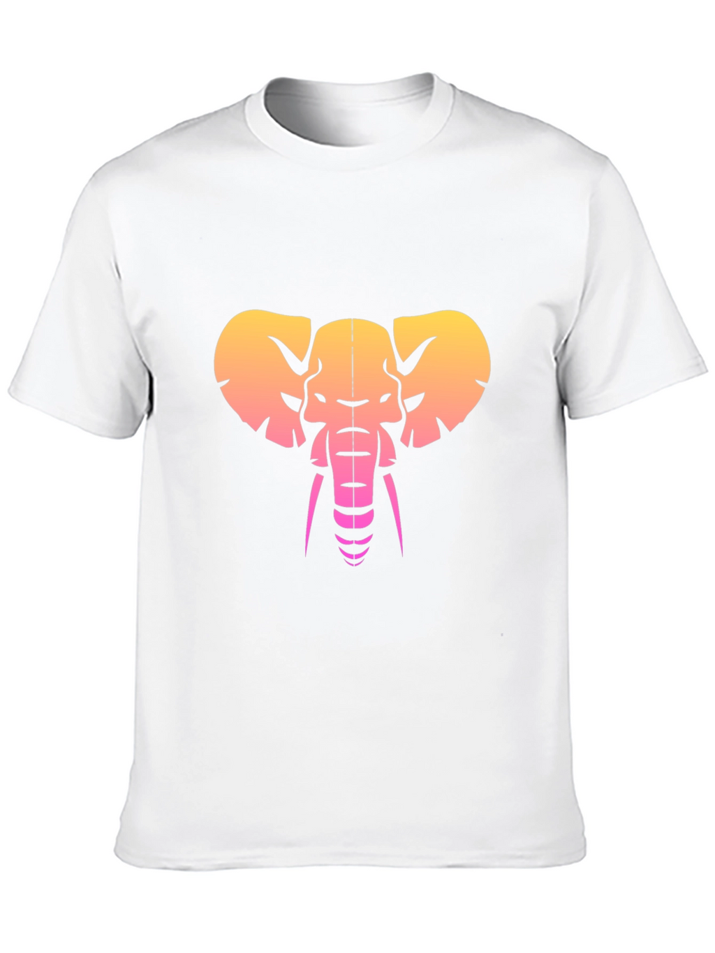 Retro Elephant Graphic Tee - Black