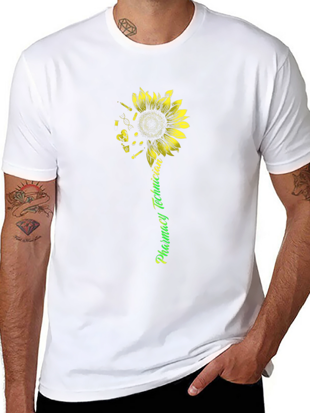 Pharmacy Technician Sunflower Graphic Tee