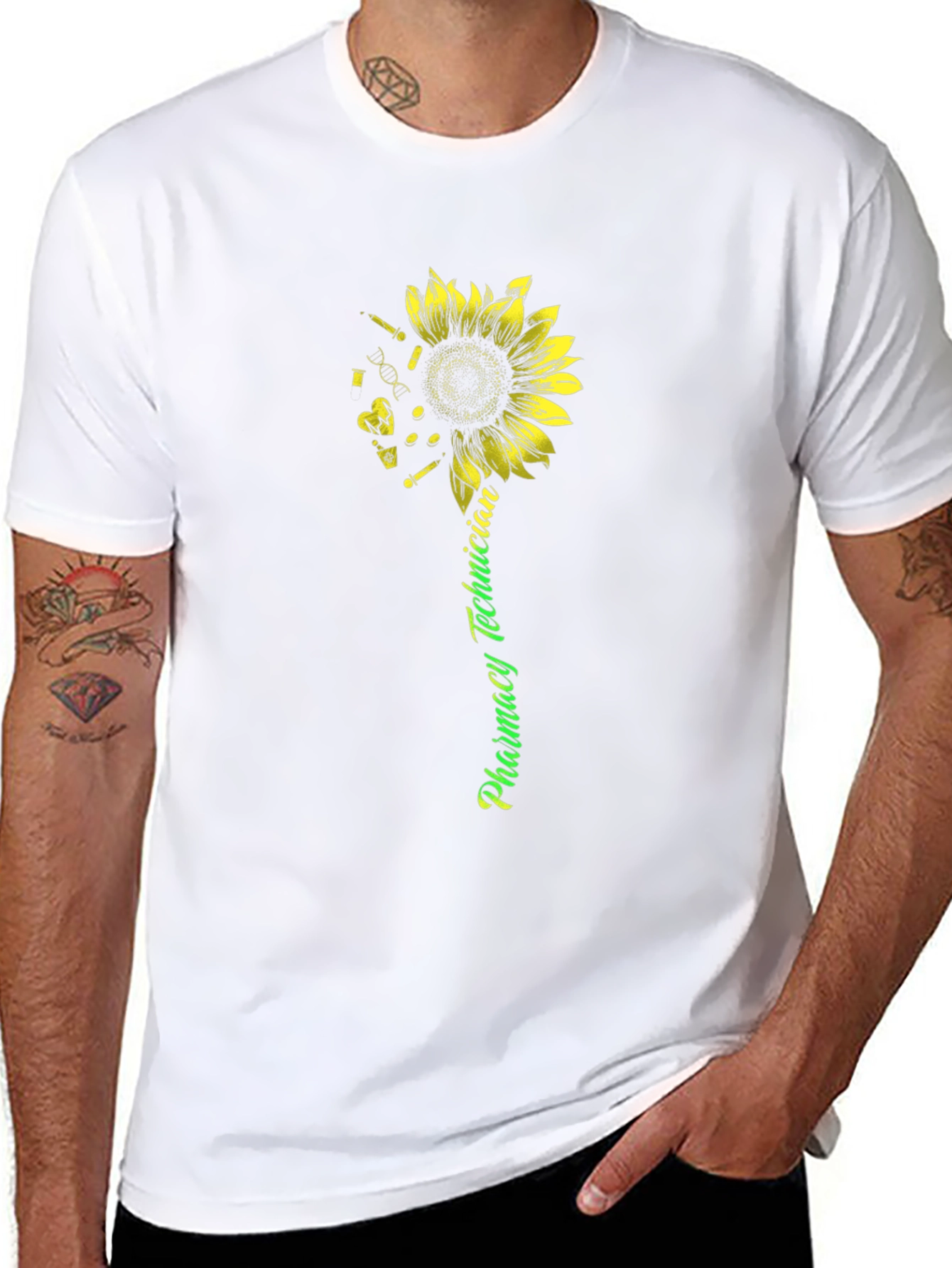 Pharmacy Technician Sunflower Graphic Tee