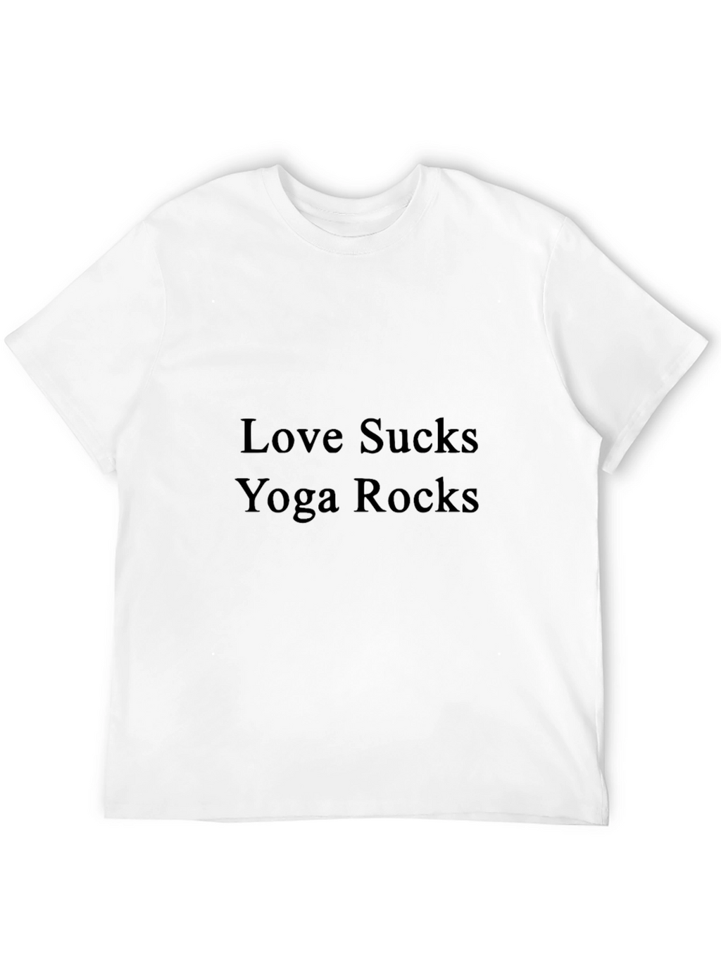 Love Sucks Yoga Rocks Black T-Shirt