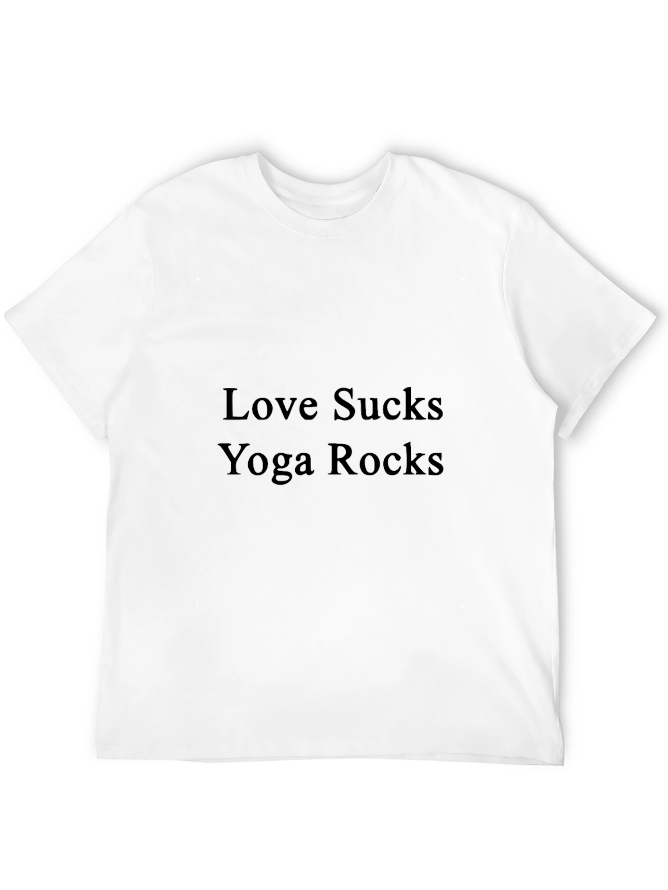 Love Sucks Yoga Rocks Black T-Shirt