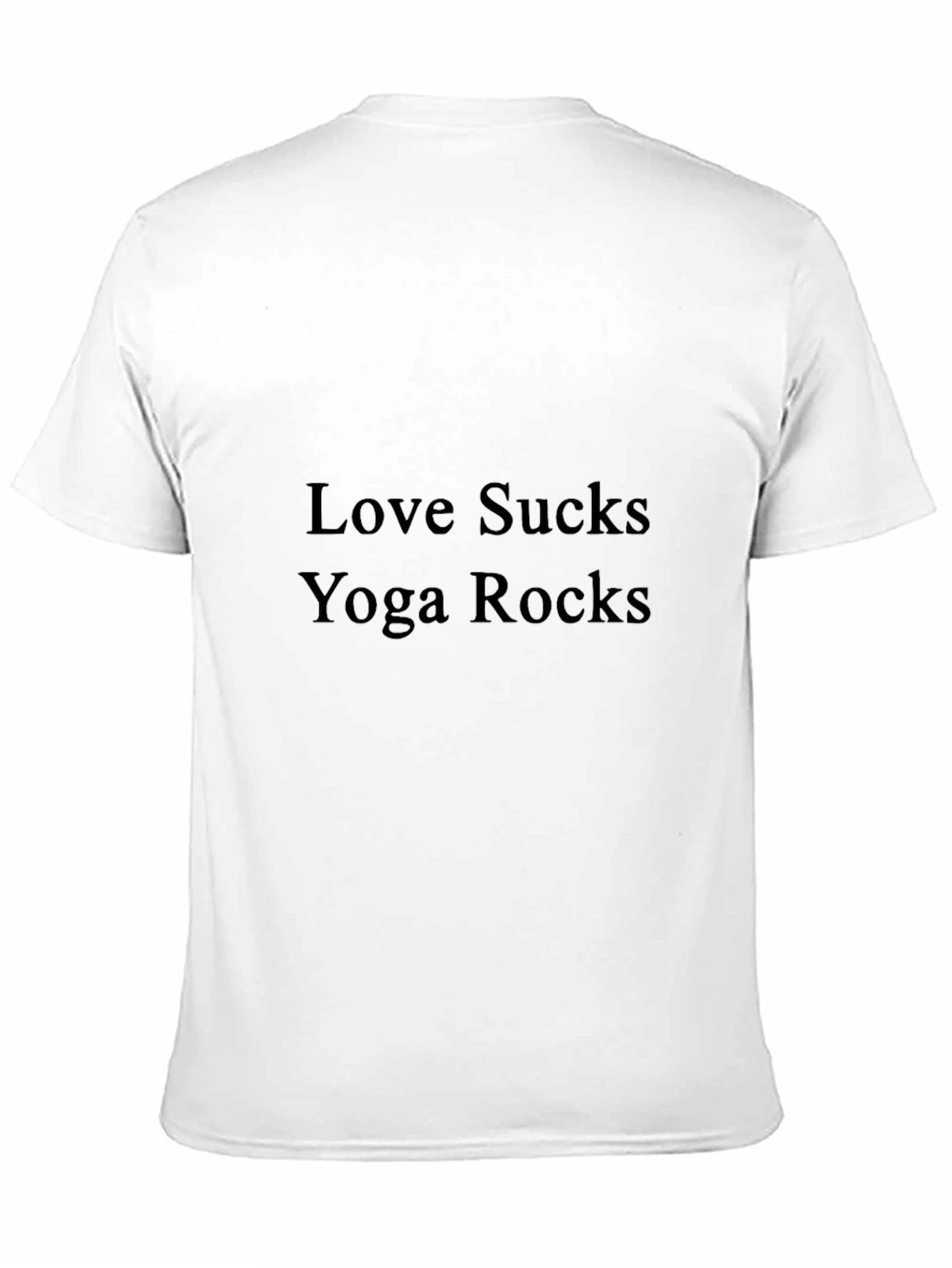 Love Sucks Yoga Rocks Black T-Shirt