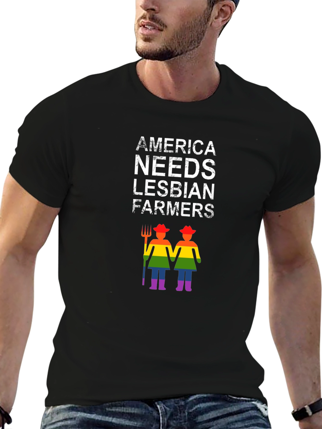 America Needs Lesbian Farmers Graphic Tee