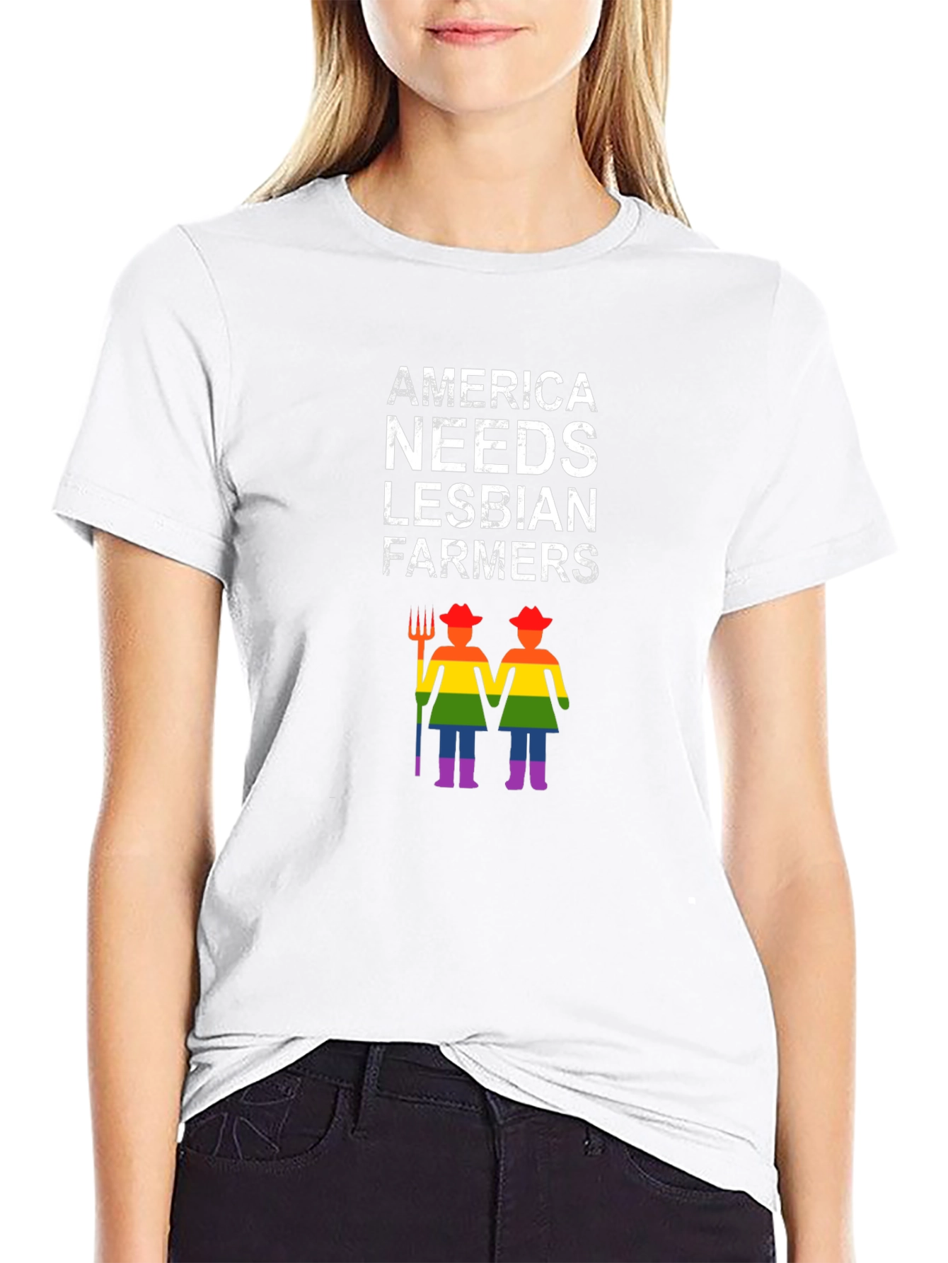 America Needs Lesbian Farmers Graphic Tee