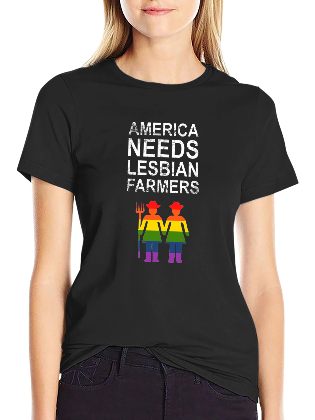 America Needs Lesbian Farmers Graphic Tee