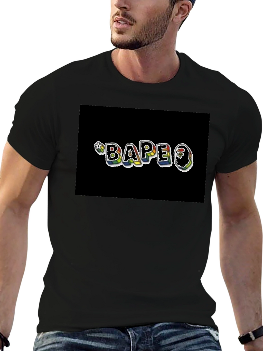 BAPE Logo Black Tee