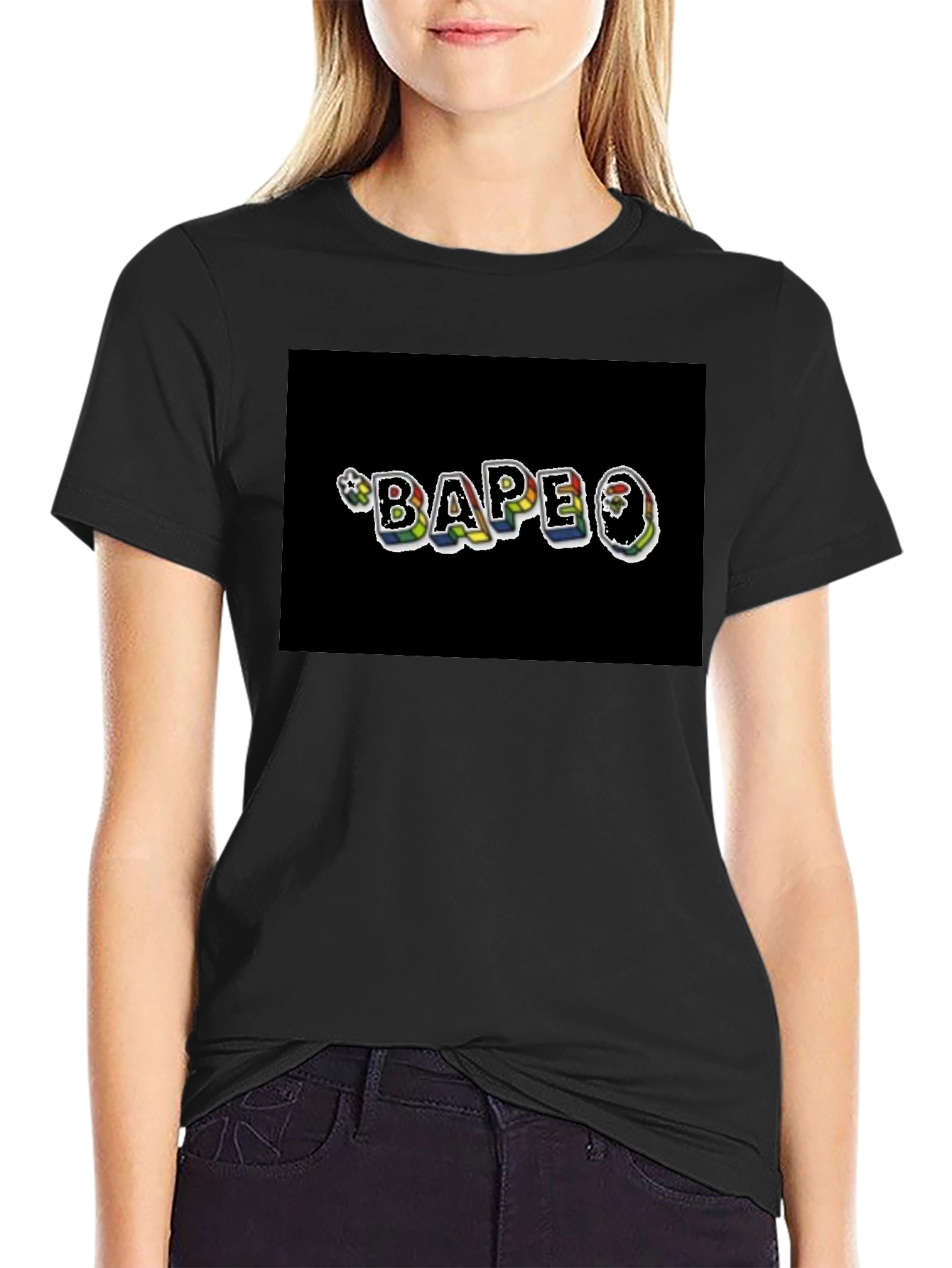 BAPE Logo Black Tee