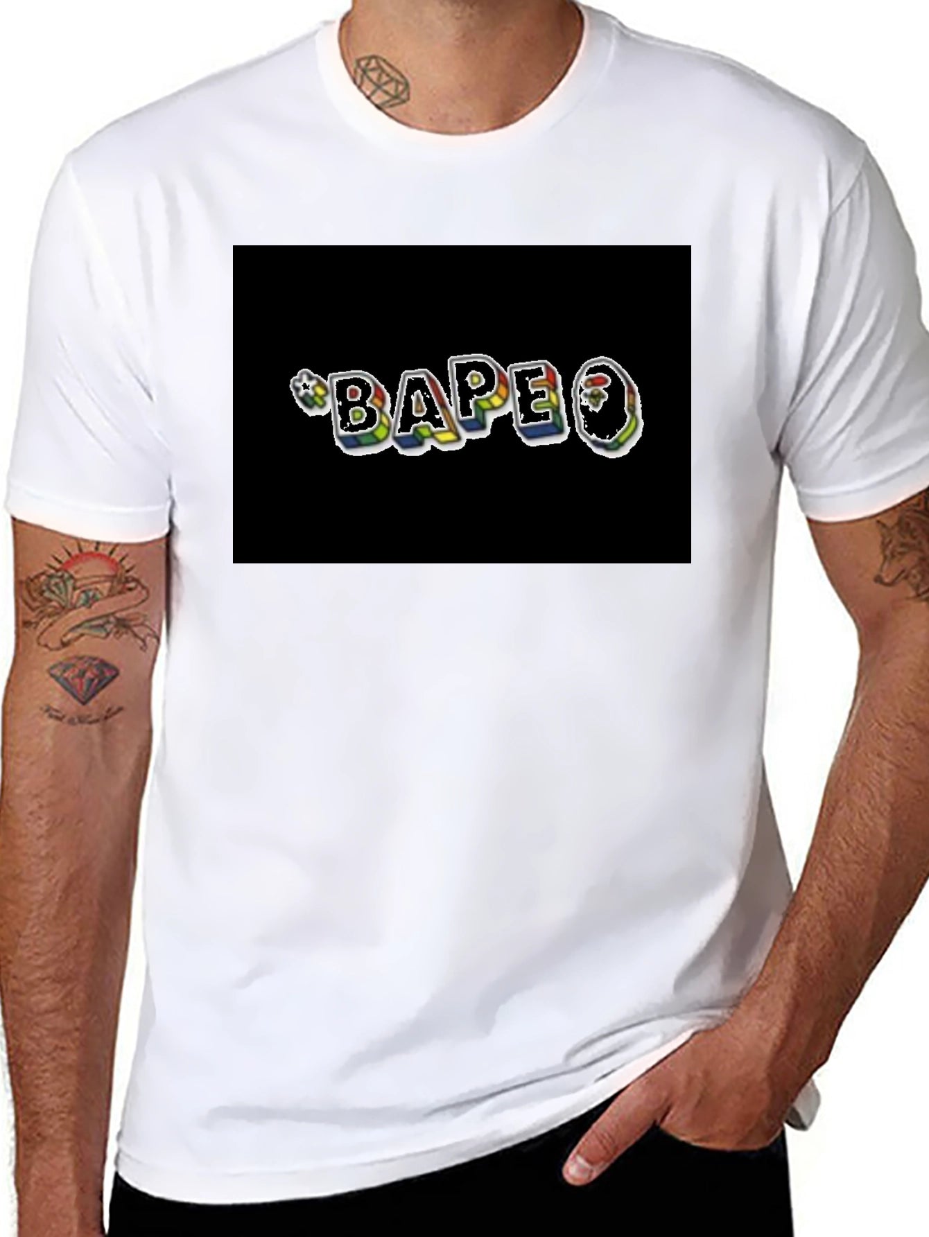 BAPE Logo Black Tee