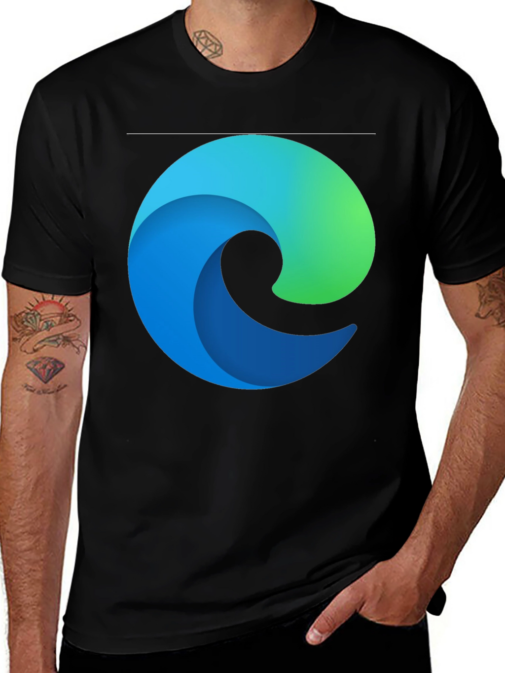 Edge Logo Black T-Shirt