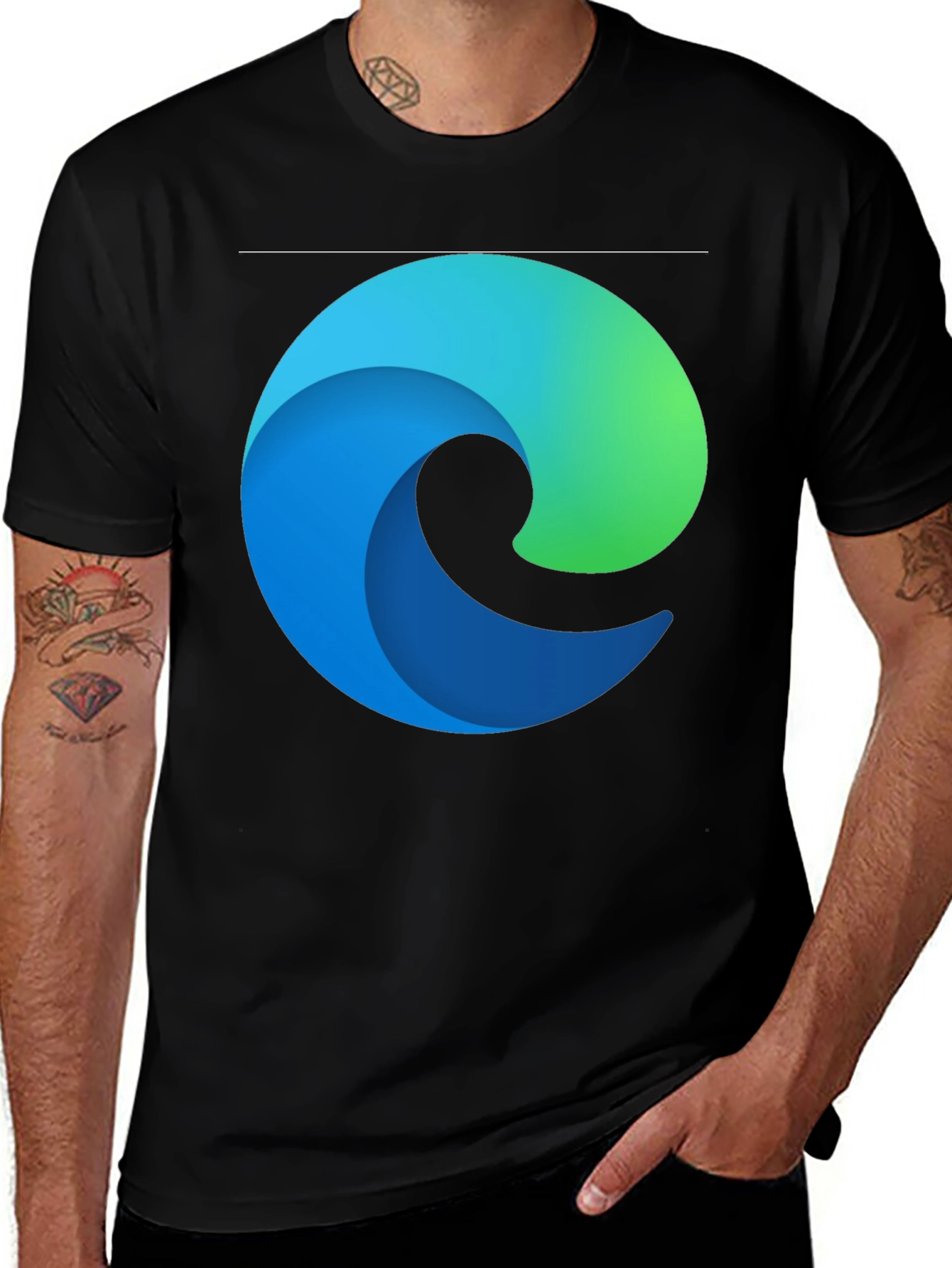 Edge Logo Black T-Shirt