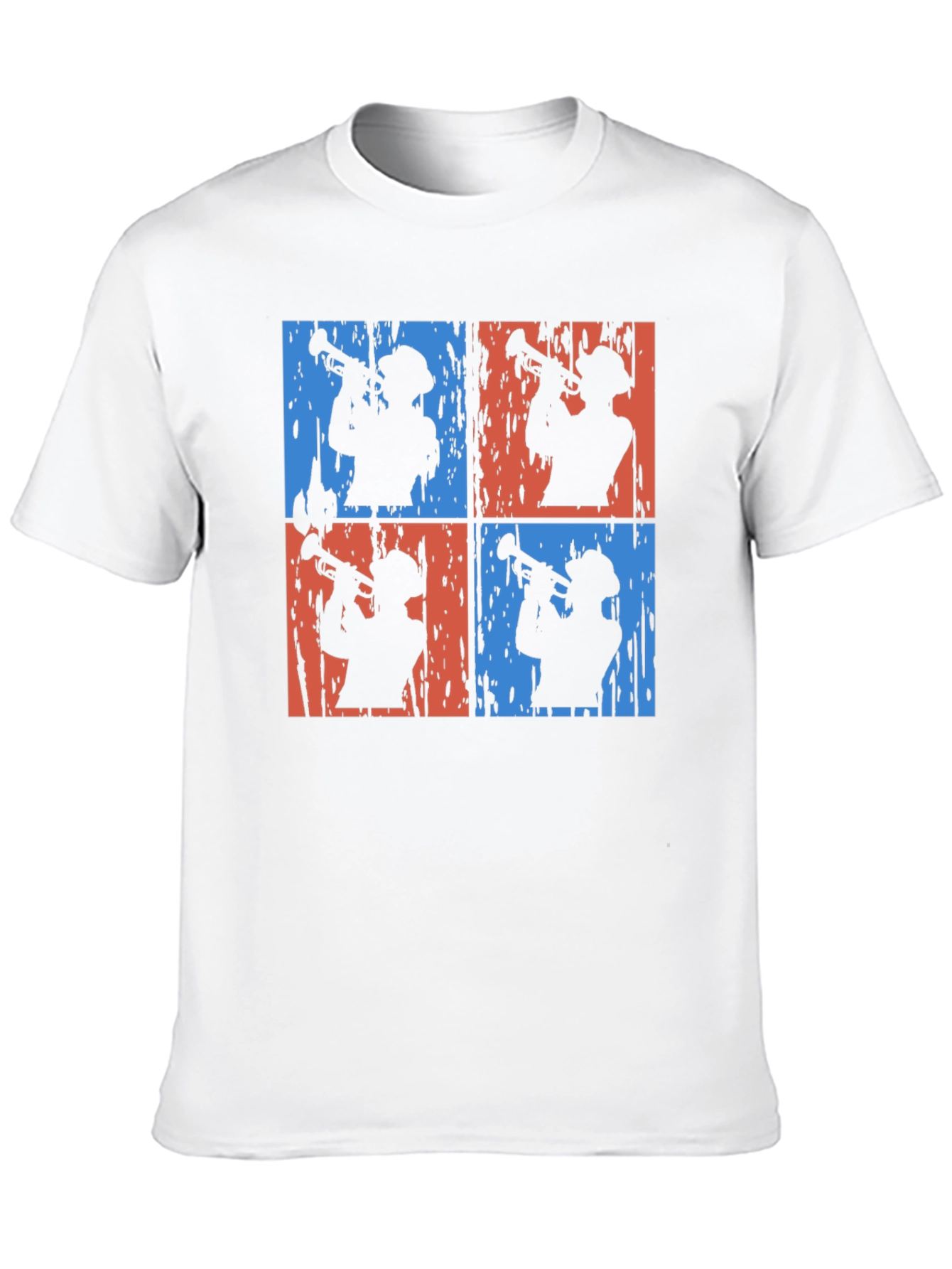 Retro Trumpet Player Graphic Tee - Black