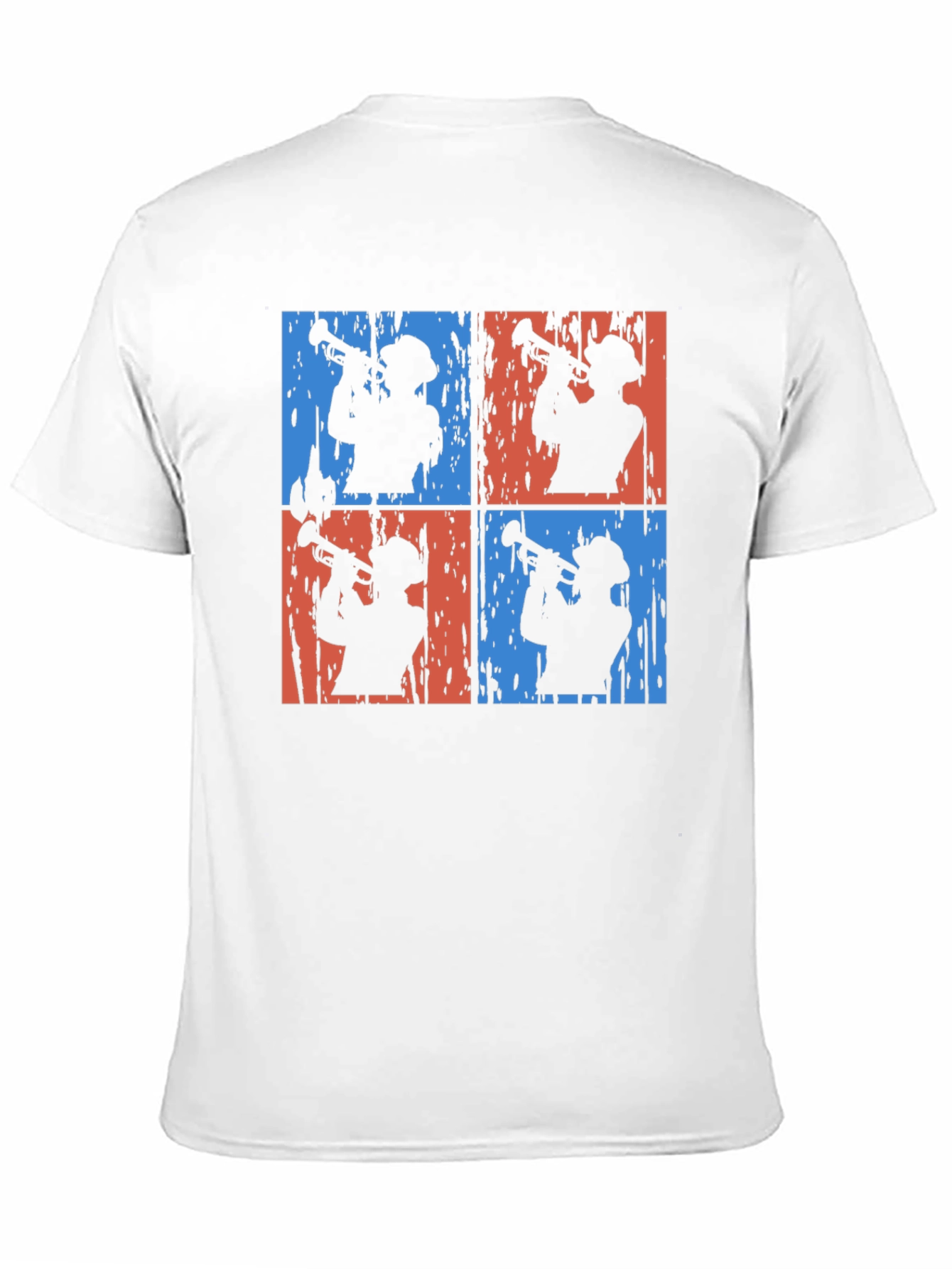 Retro Trumpet Player Graphic Tee - Black