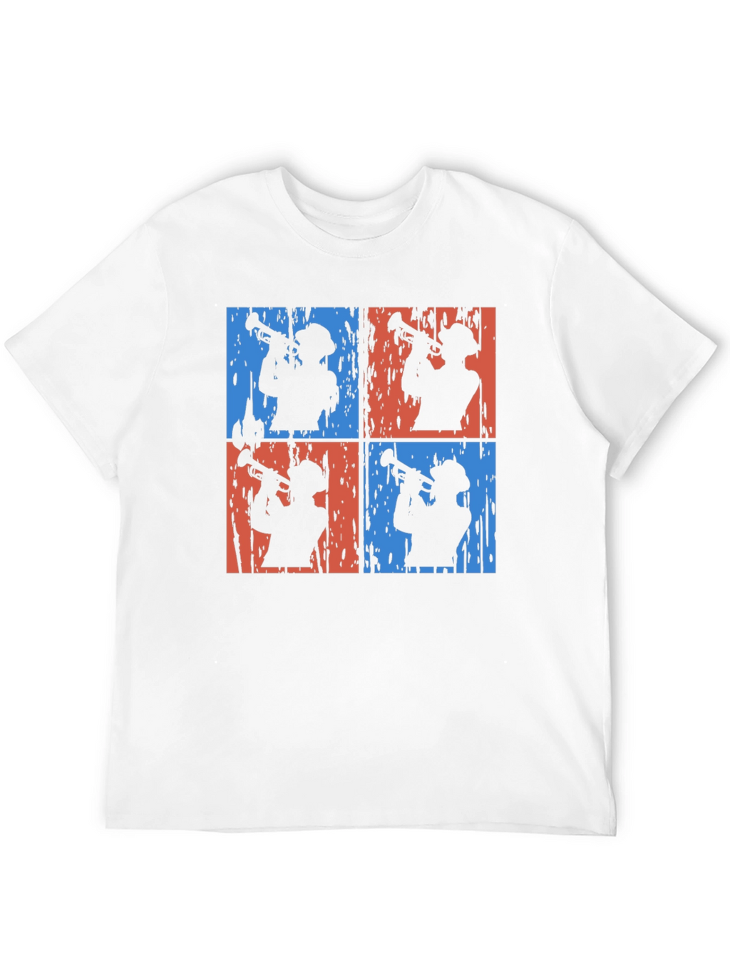 Retro Trumpet Player Graphic Tee - Black
