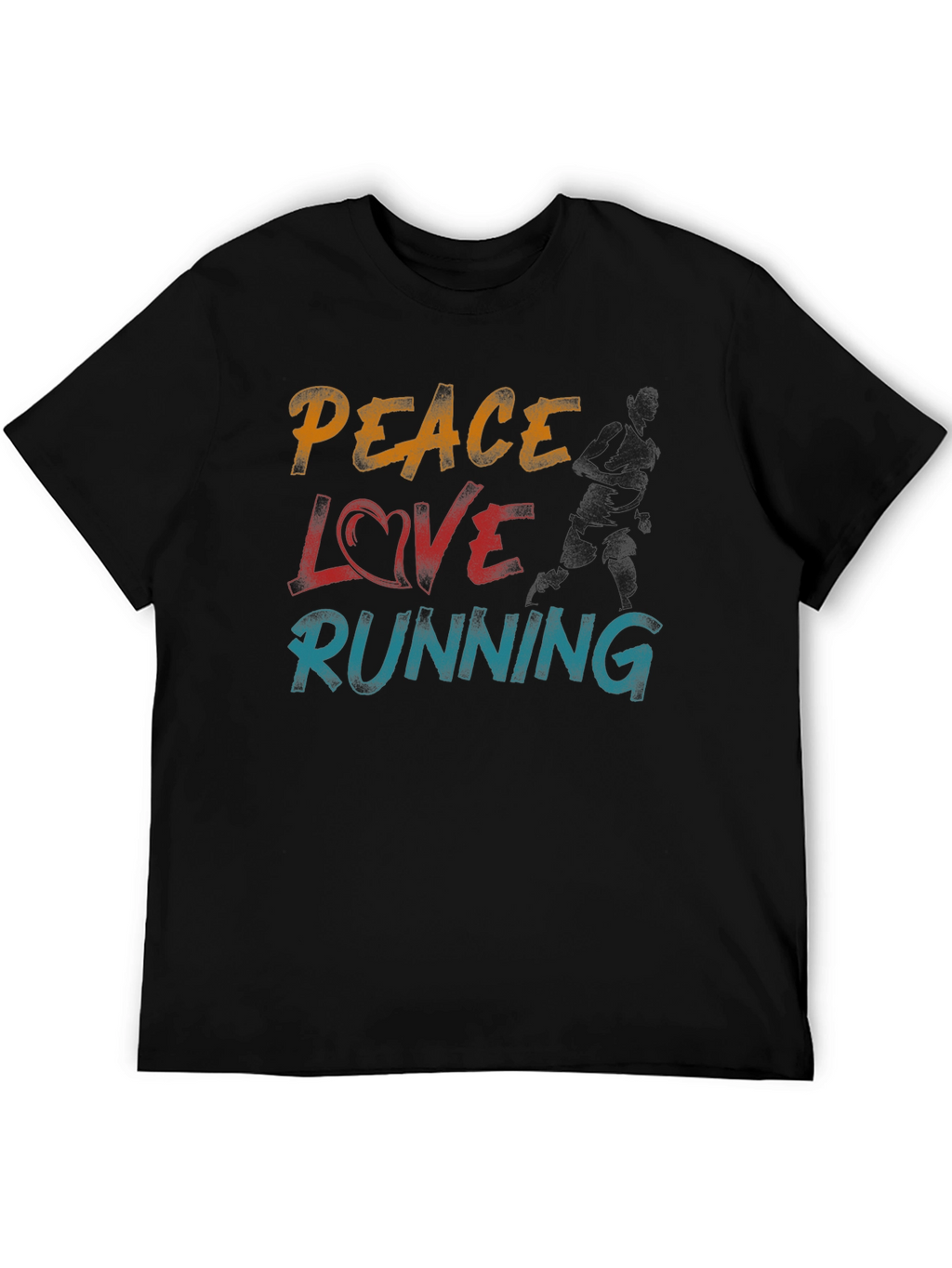 Peace Love Running Graphic T-Shirt