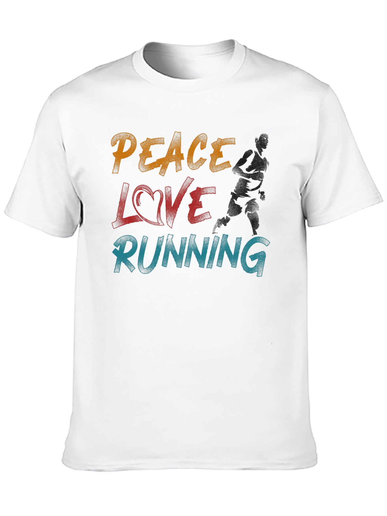 Peace Love Running Graphic T-Shirt