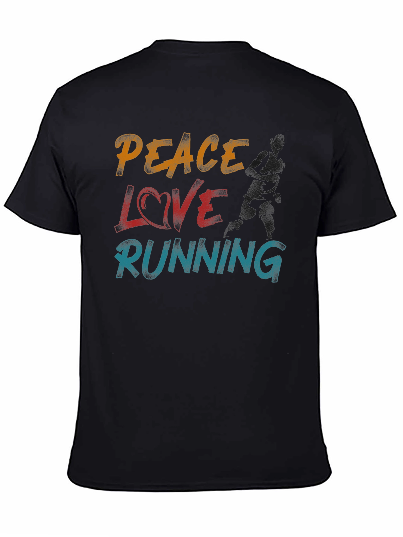 Peace Love Running Graphic T-Shirt