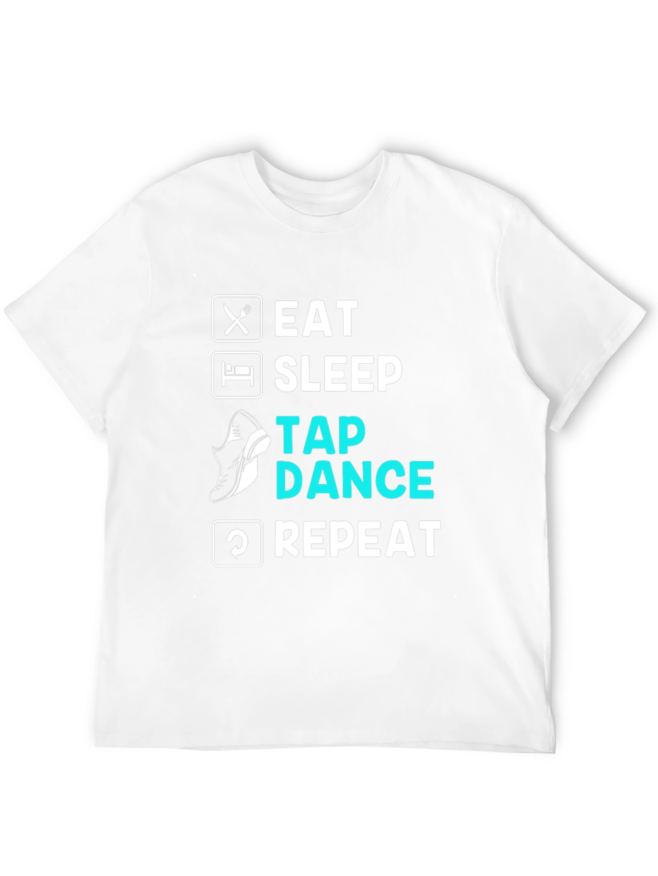 Eat Sleep Tap Dance Repeat Black T-Shirt