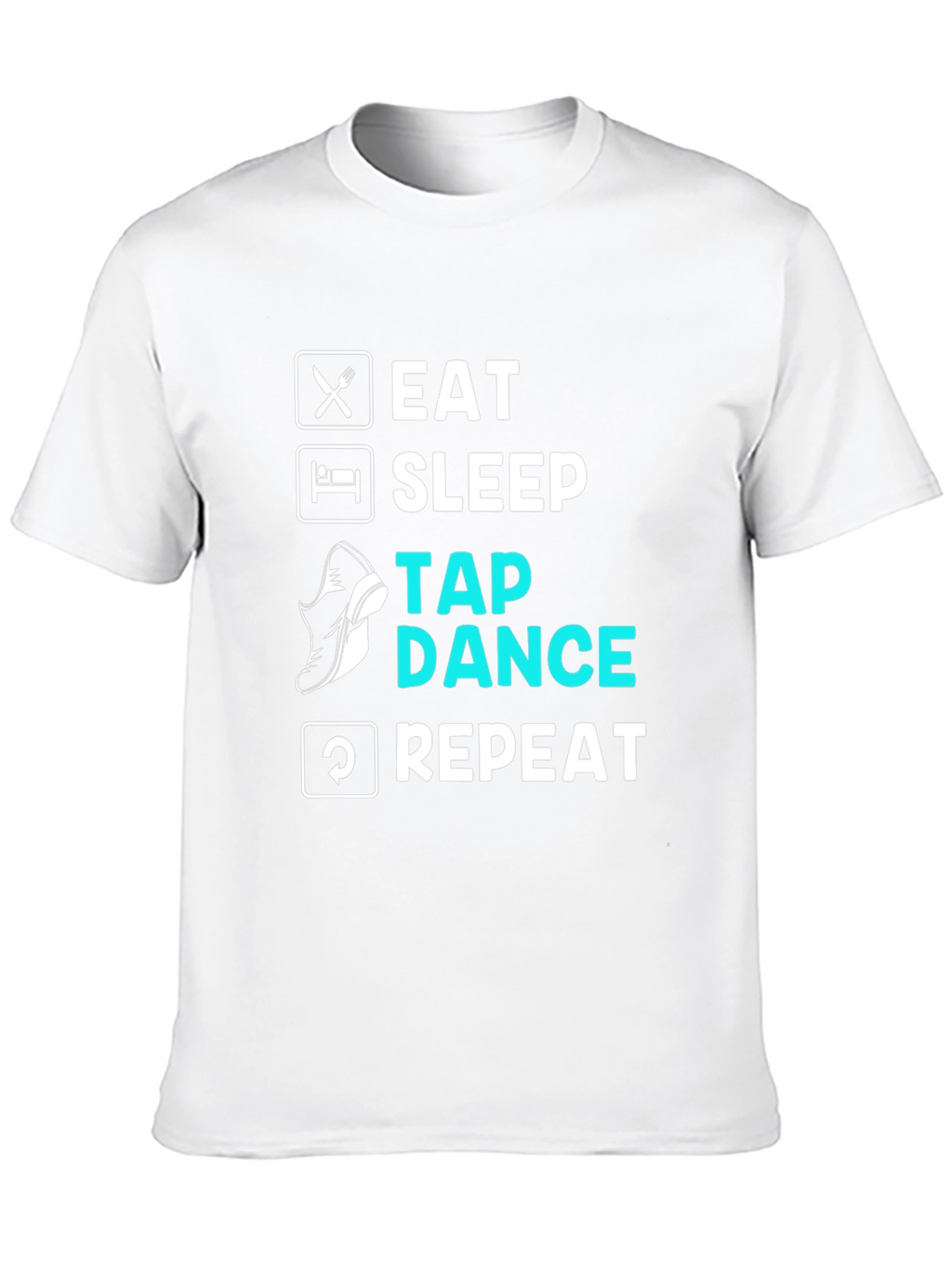 Eat Sleep Tap Dance Repeat Black T-Shirt