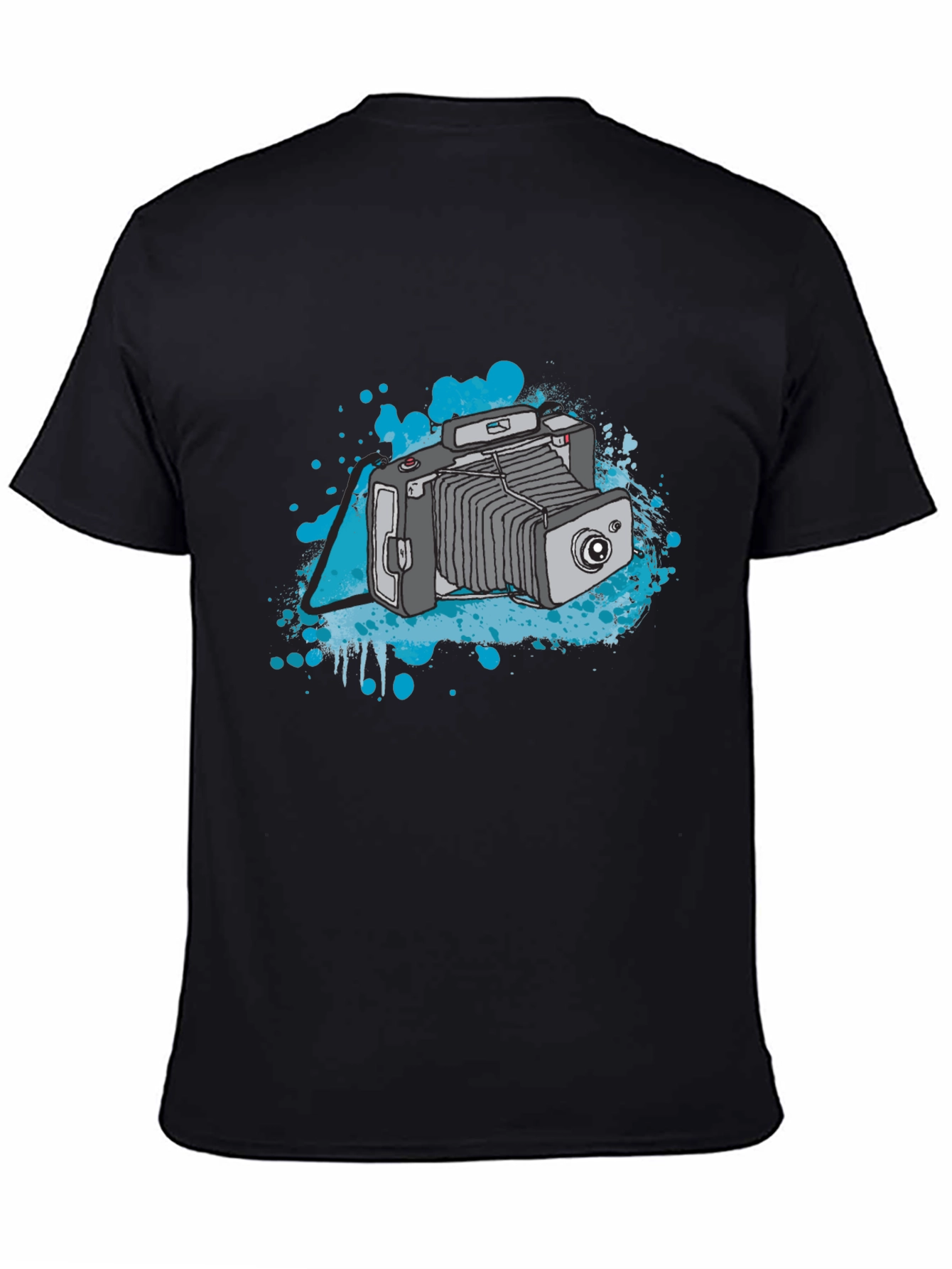 Retro Camera T-Shirt - Black Cotton Tee
