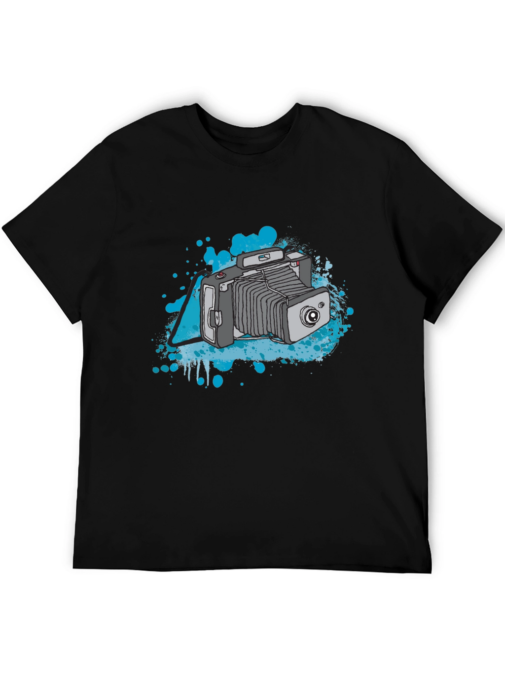 Retro Camera T-Shirt - Black Cotton Tee