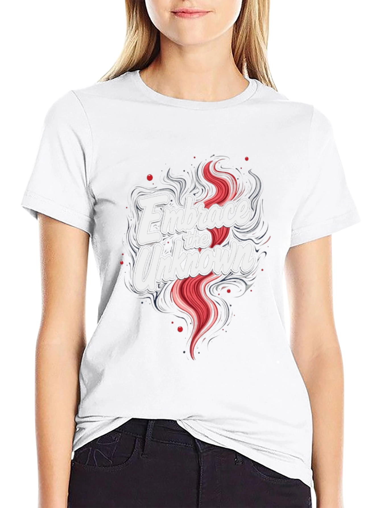Embrace the Unknown Graphic Tee - Soft Black T-Shirt