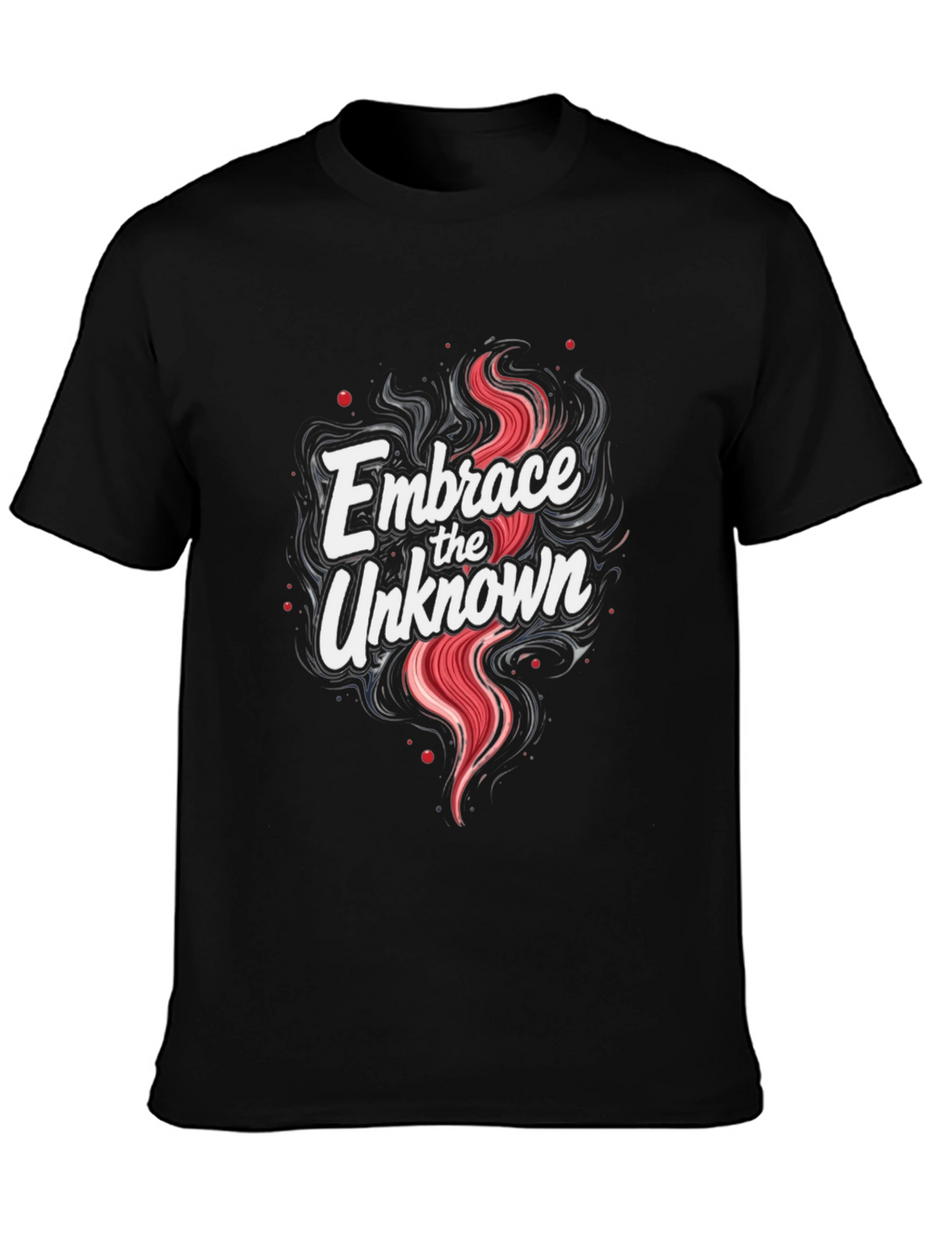 Embrace the Unknown Graphic Tee - Soft Black T-Shirt