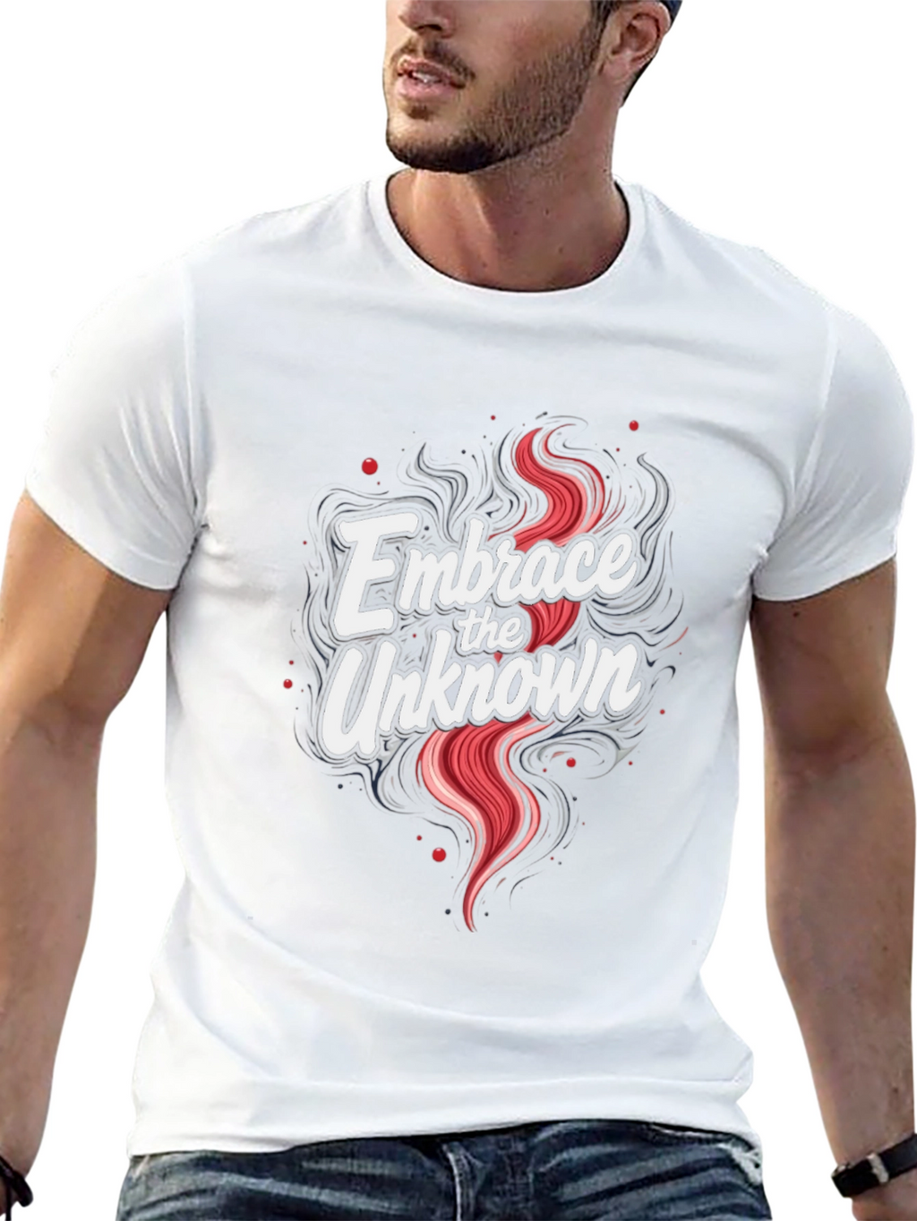 Embrace the Unknown Graphic Tee - Soft Black T-Shirt