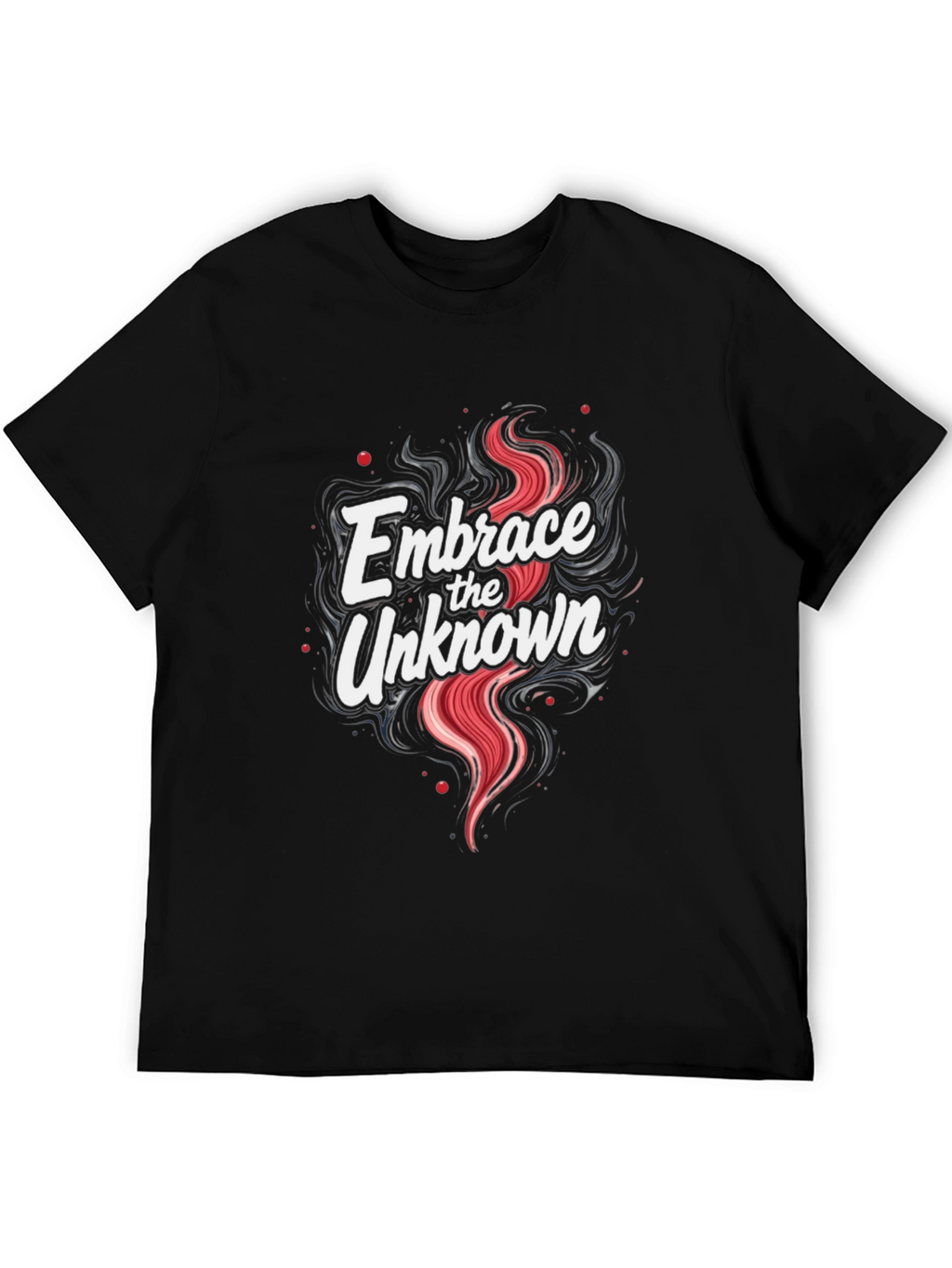 Embrace the Unknown Graphic Tee - Soft Black T-Shirt