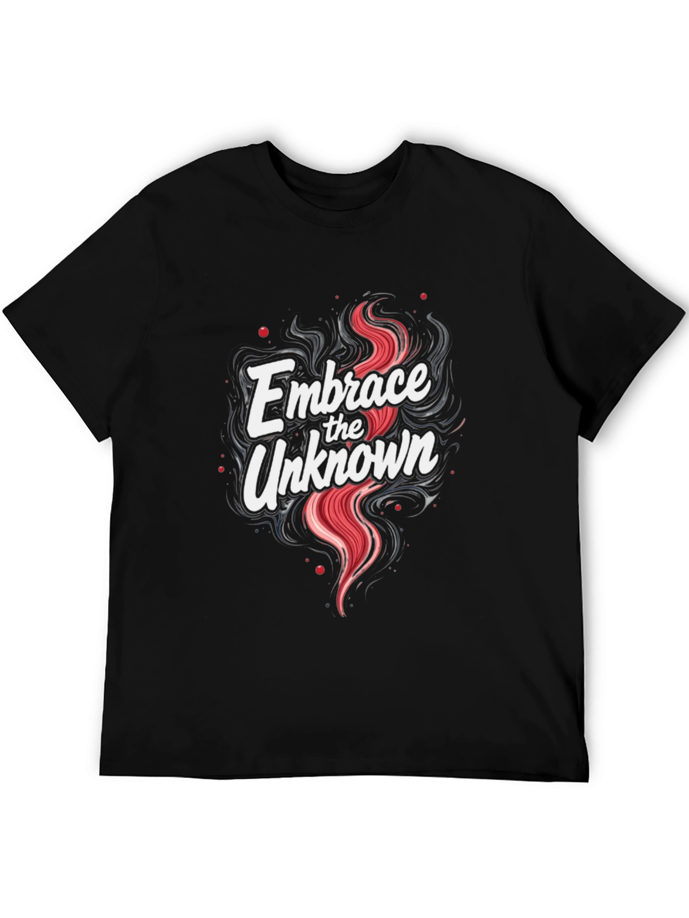 Embrace the Unknown Graphic Tee - Soft Black T-Shirt