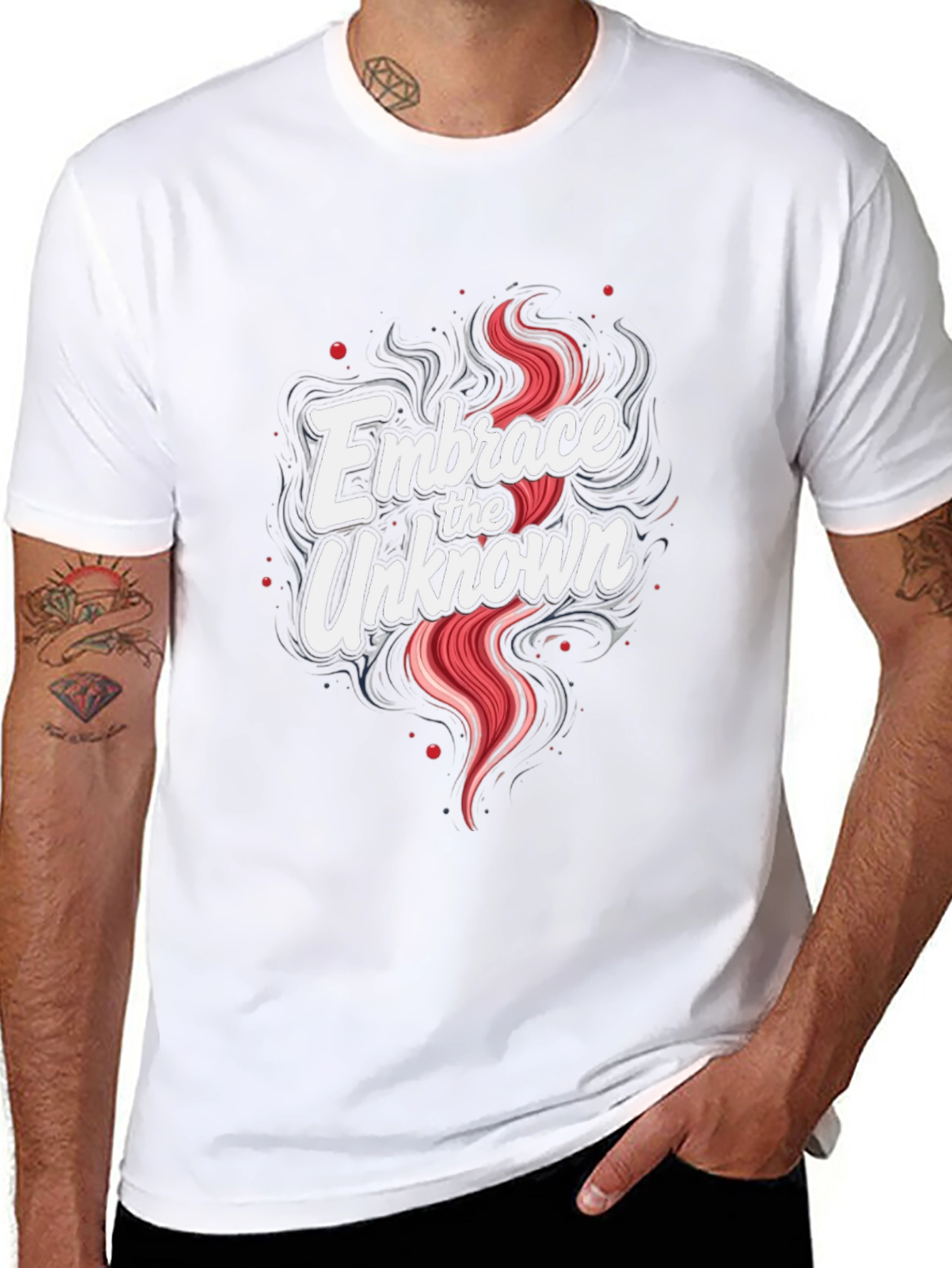 Embrace the Unknown Graphic Tee - Soft Black T-Shirt