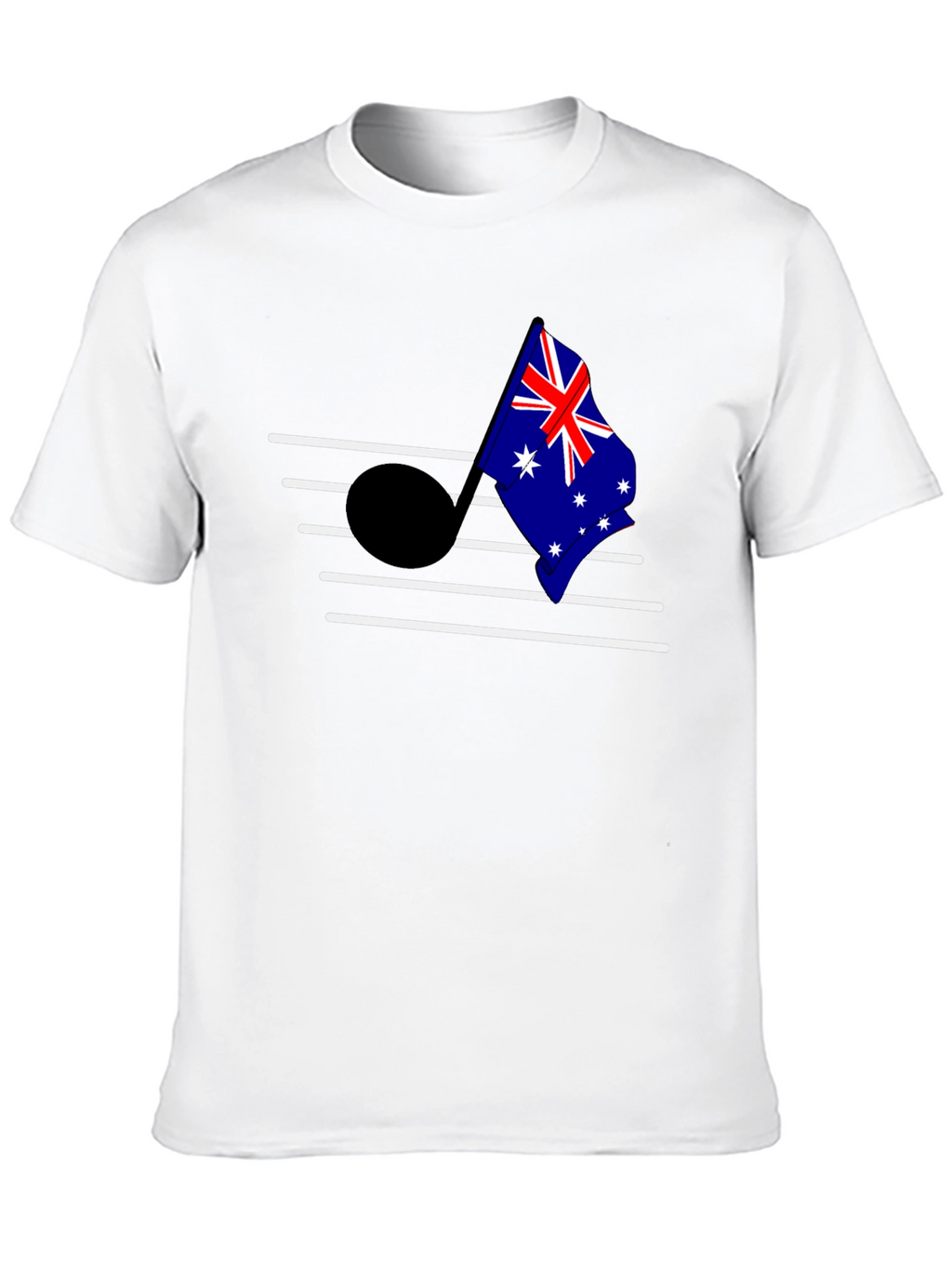 Australia Flag Music Note Graphic T-Shirt