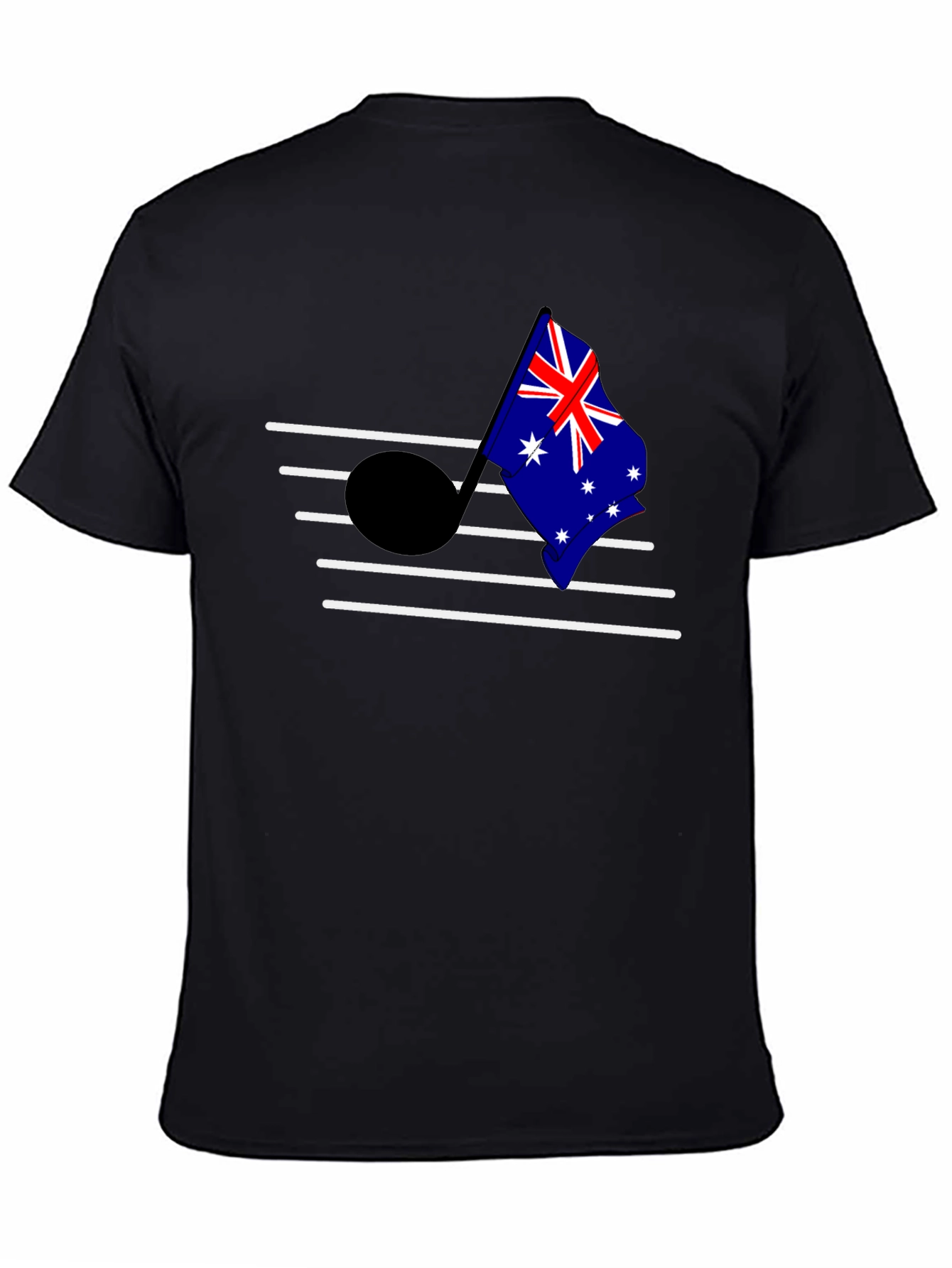 Australia Flag Music Note Graphic T-Shirt
