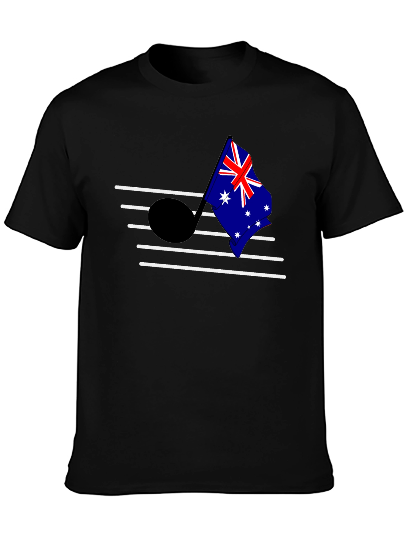 Australia Flag Music Note Graphic T-Shirt