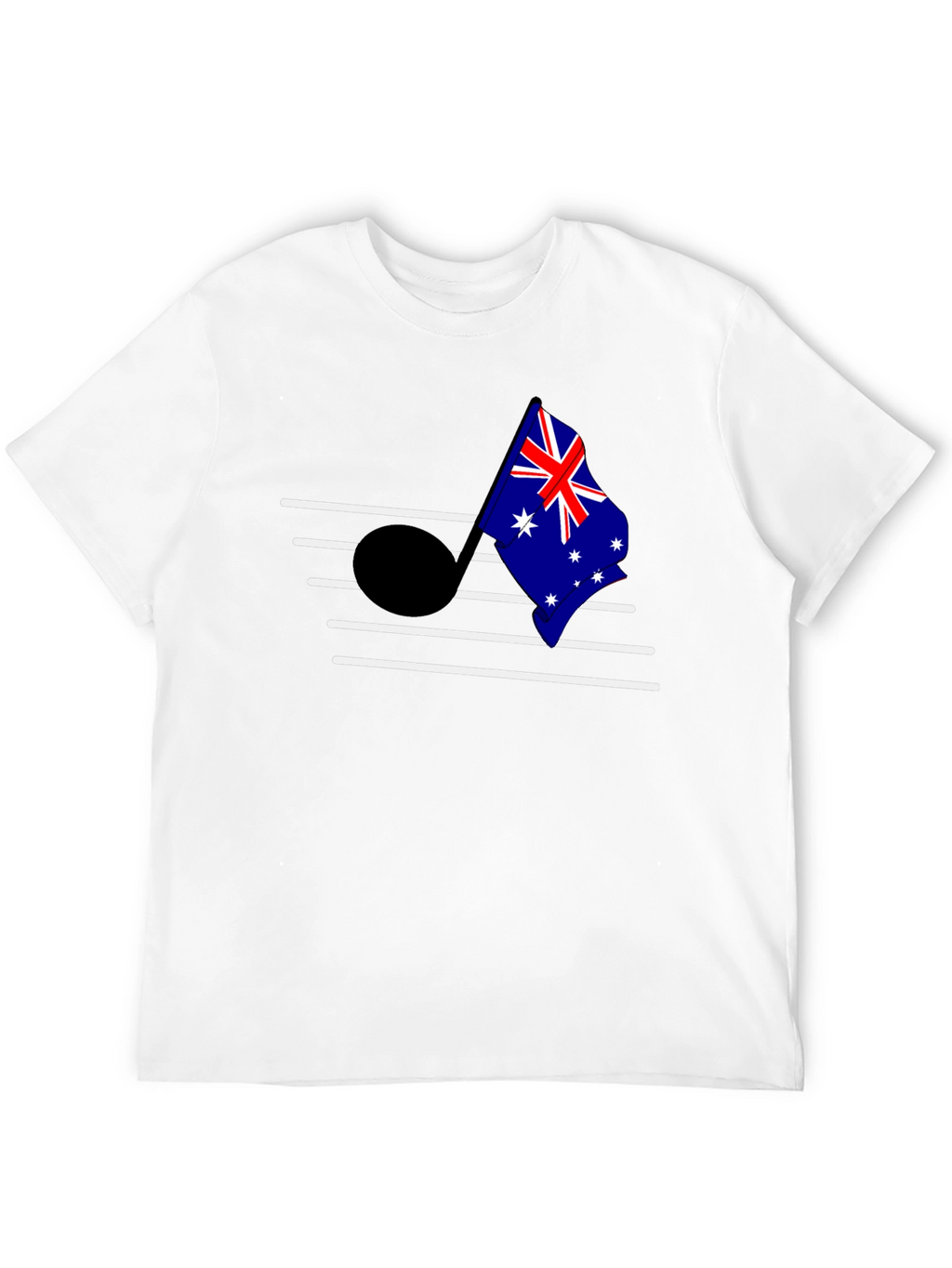 Australia Flag Music Note Graphic T-Shirt