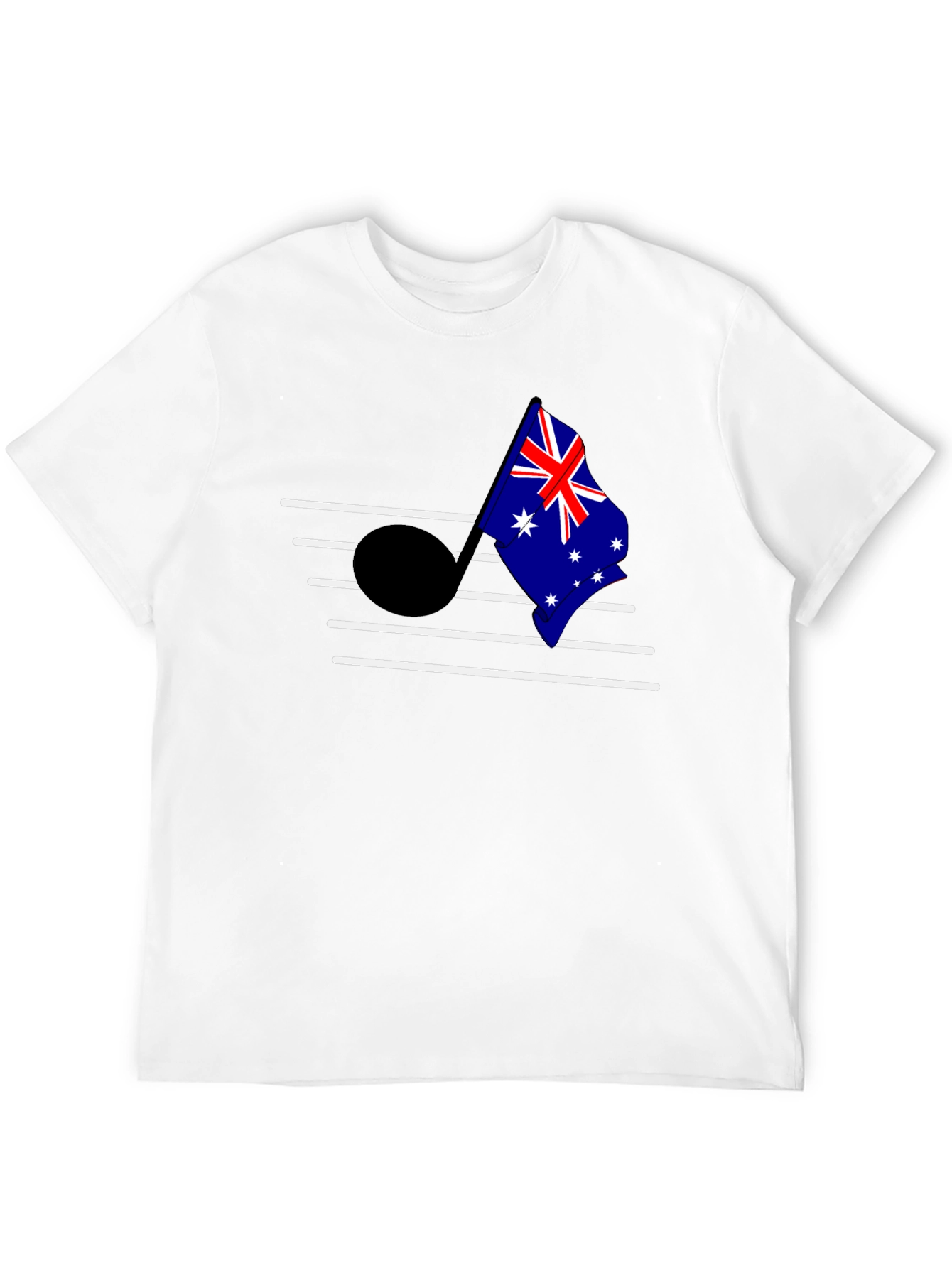Australia Flag Music Note Graphic T-Shirt