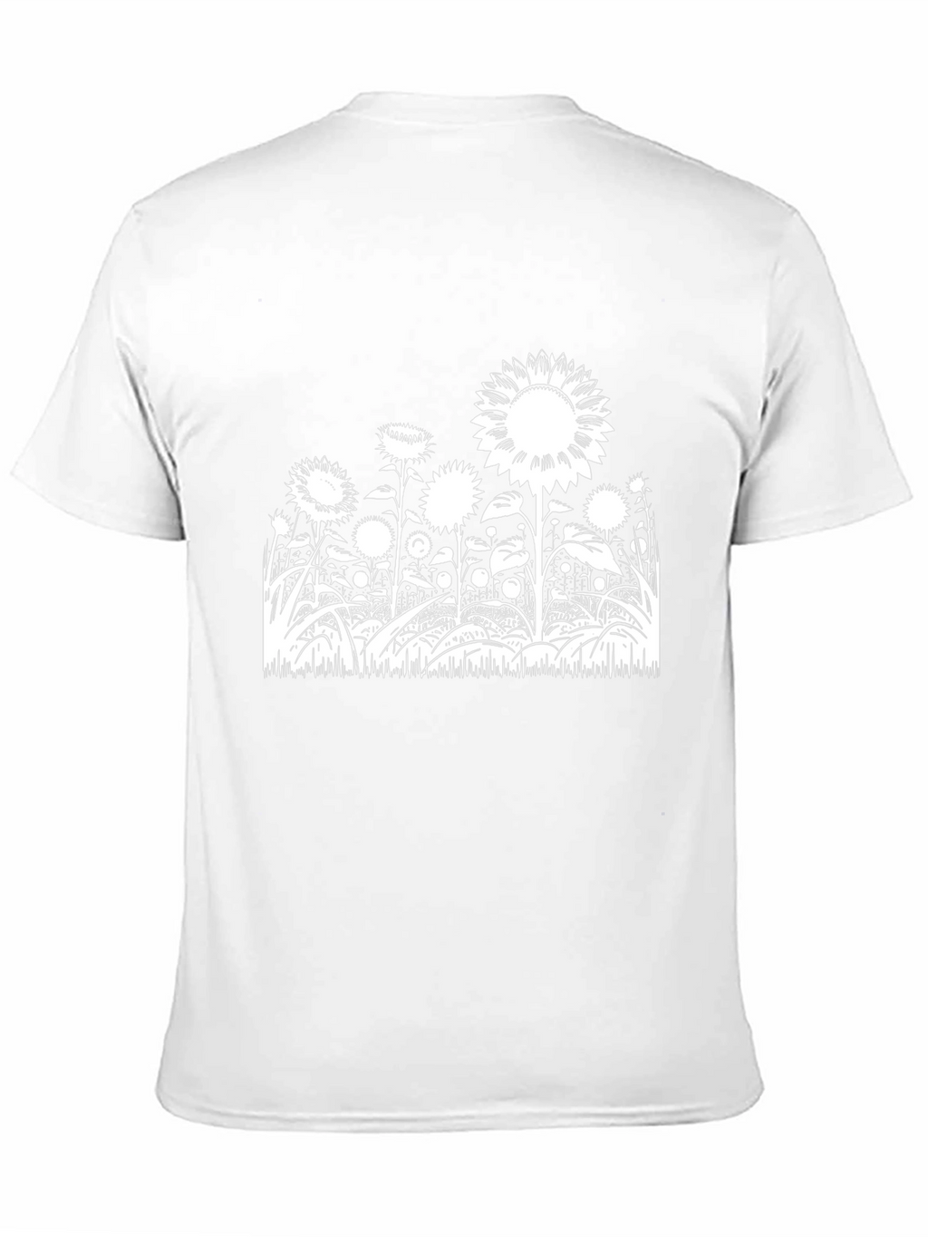 Sunflower Field Graphic Tee - Black Cotton