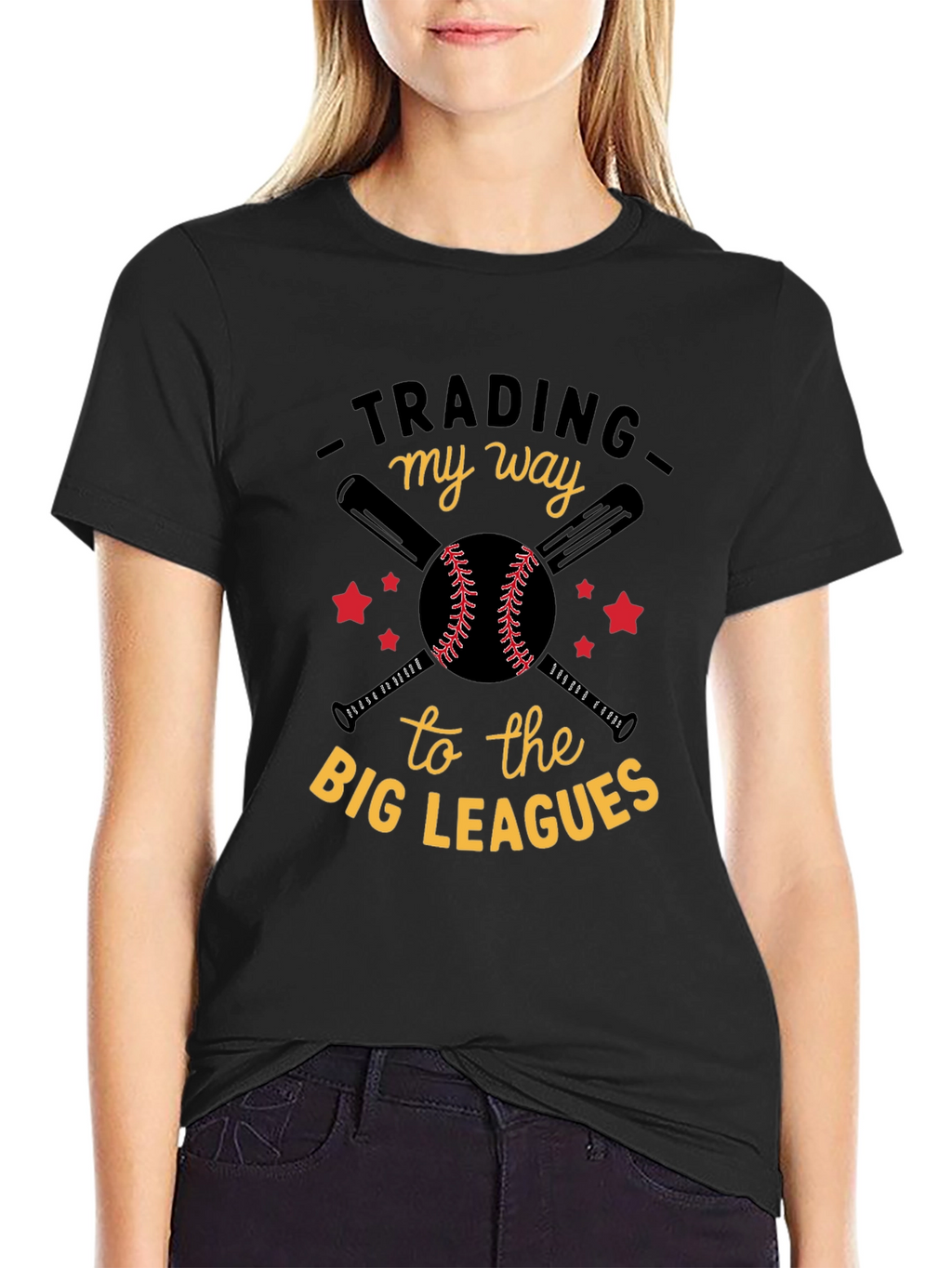 Trading My Way Baseball Graphic T-Shirt