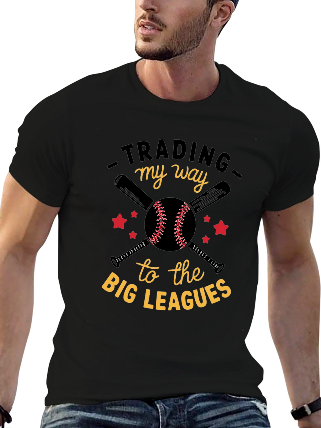 Trading My Way Baseball Graphic T-Shirt