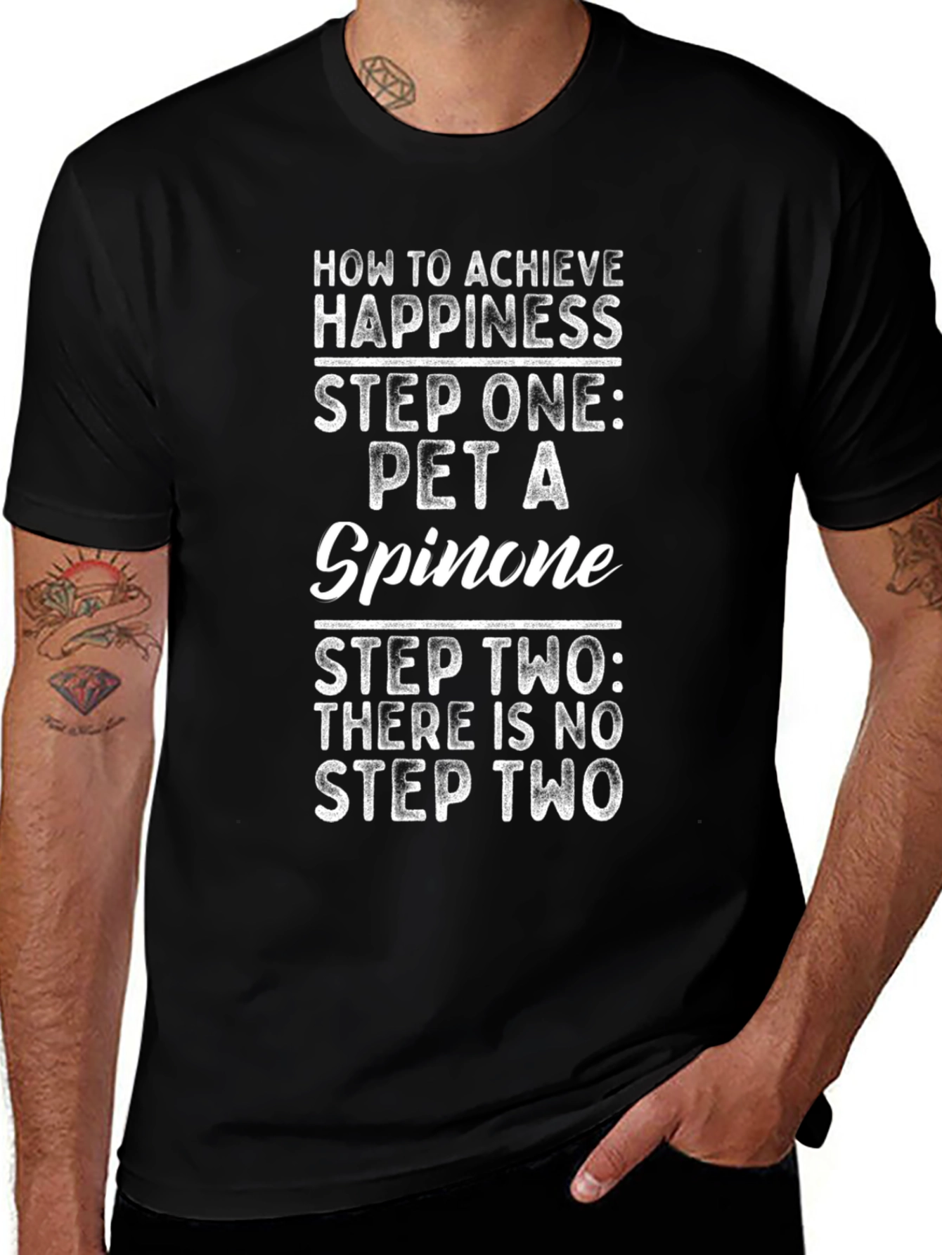 Pet a Spinone T-Shirt - Achieve Happiness Graphic Tee